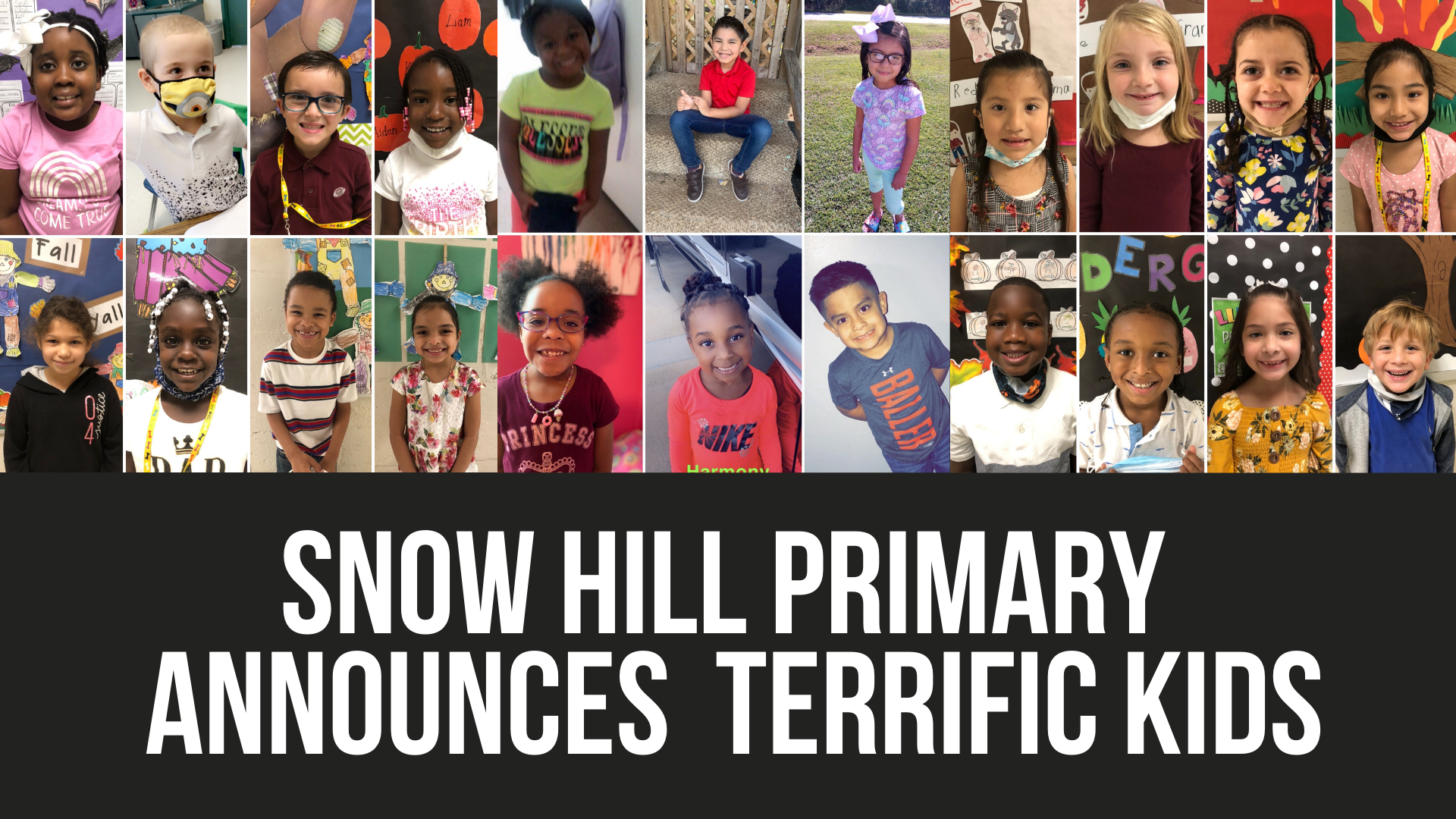 Snow Hill Primary  announces Terrific Kids