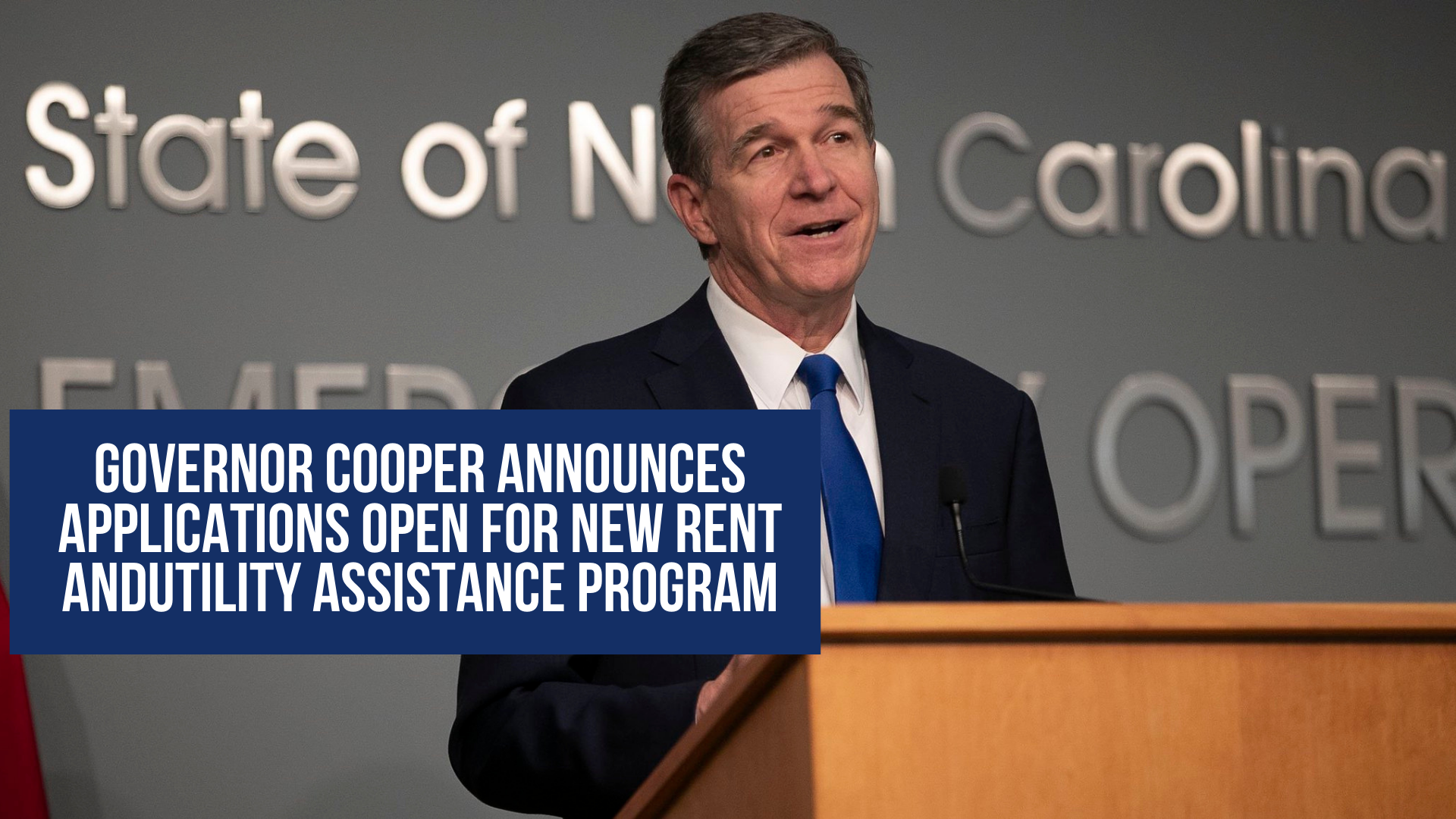 Governor Program Governor Cooper announces applications open for new rent and utility ...