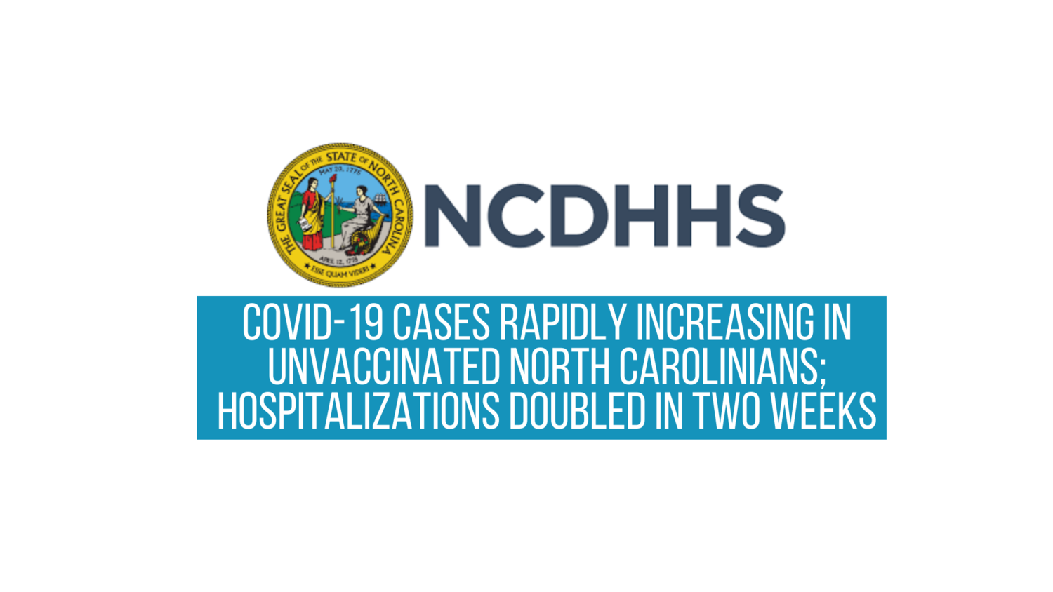 COVID-19 cases rapidly increasing in unvaccinated North Carolinians; hospitalizations doubled in two weeks