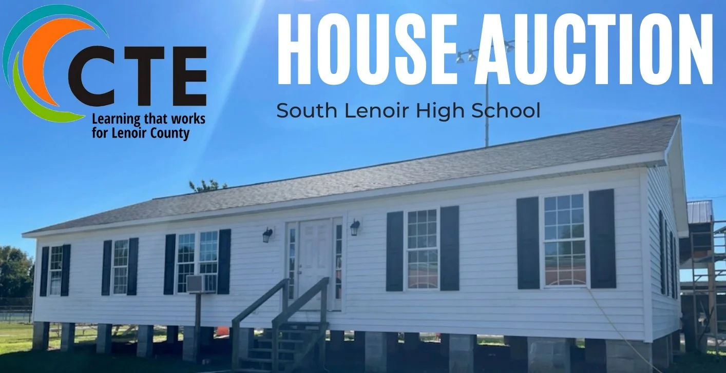 Public Notice: House Auction by South Lenoir High School Carpentry Program on Saturday, 11/13