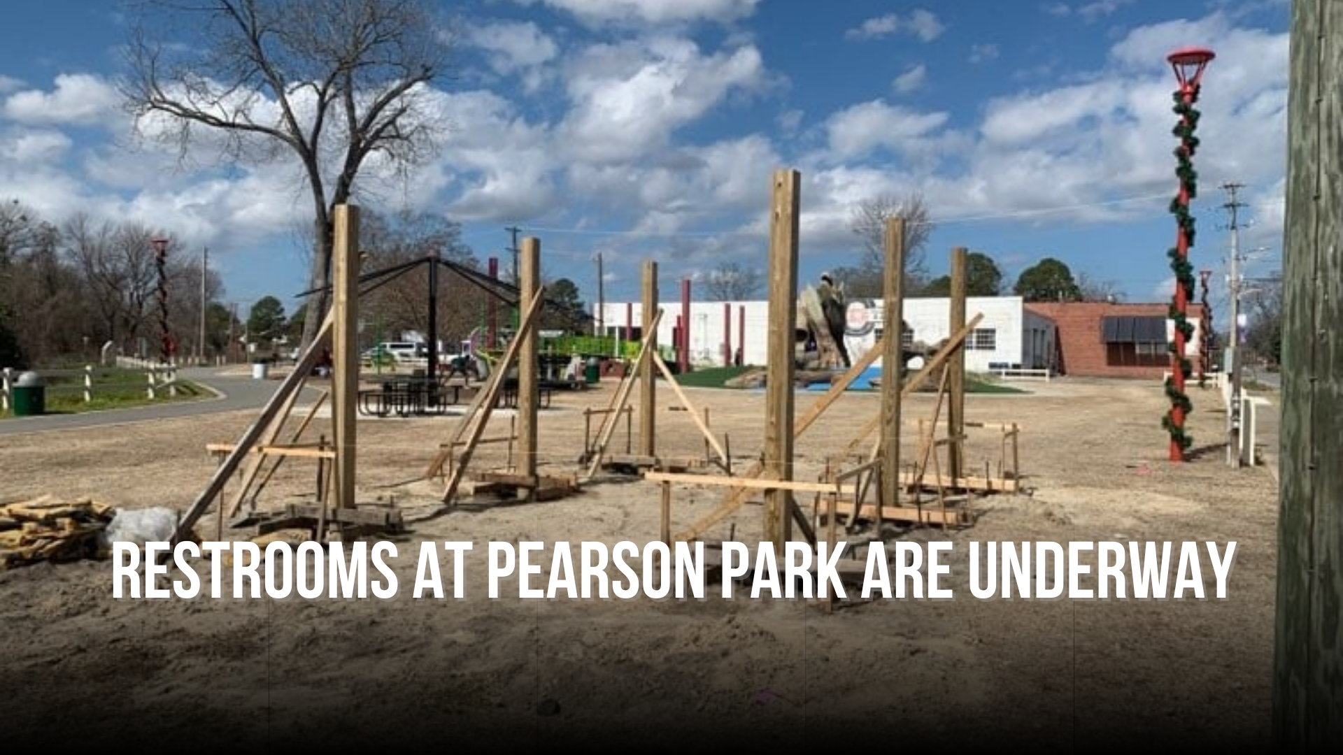Restrooms at Pearson Park are underway