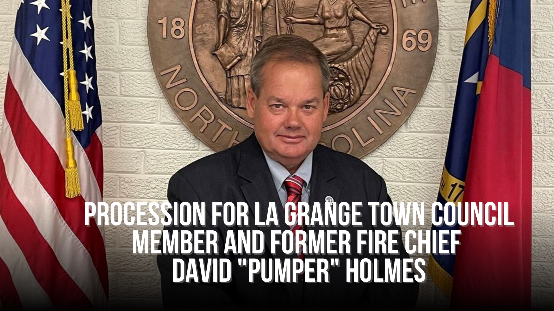 Procession for La Grange Town Council member and former Fire Chief David "Pumper" Holmes