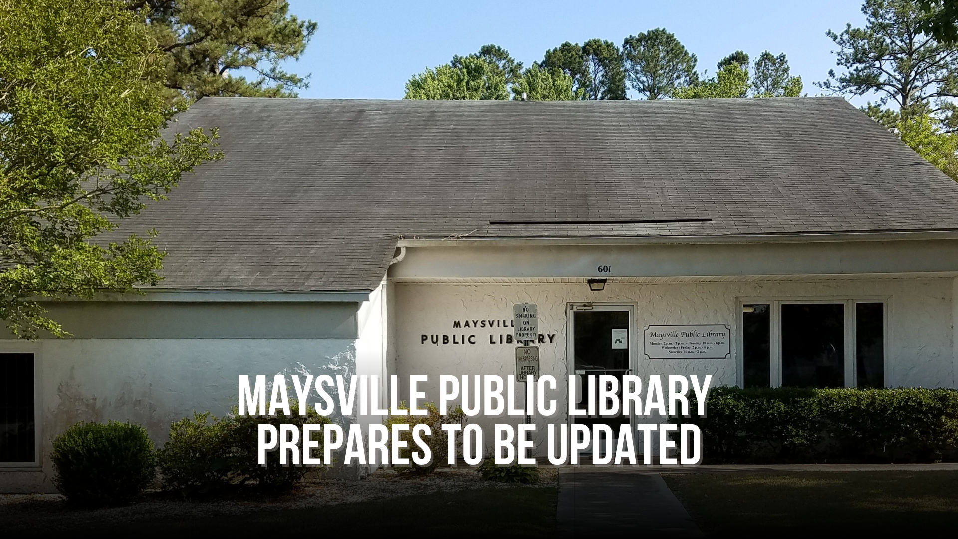 Maysville Public Library  prepares to be updated