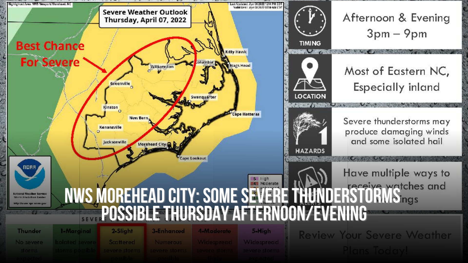 NWS Morehead City: Some Severe Thunderstorms Possible Thursday Afternoon/Evening