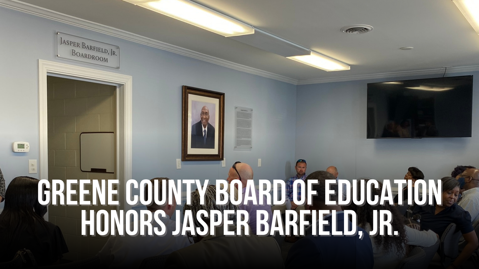 Greene County Board of Education honors Jasper Barfield, Jr.