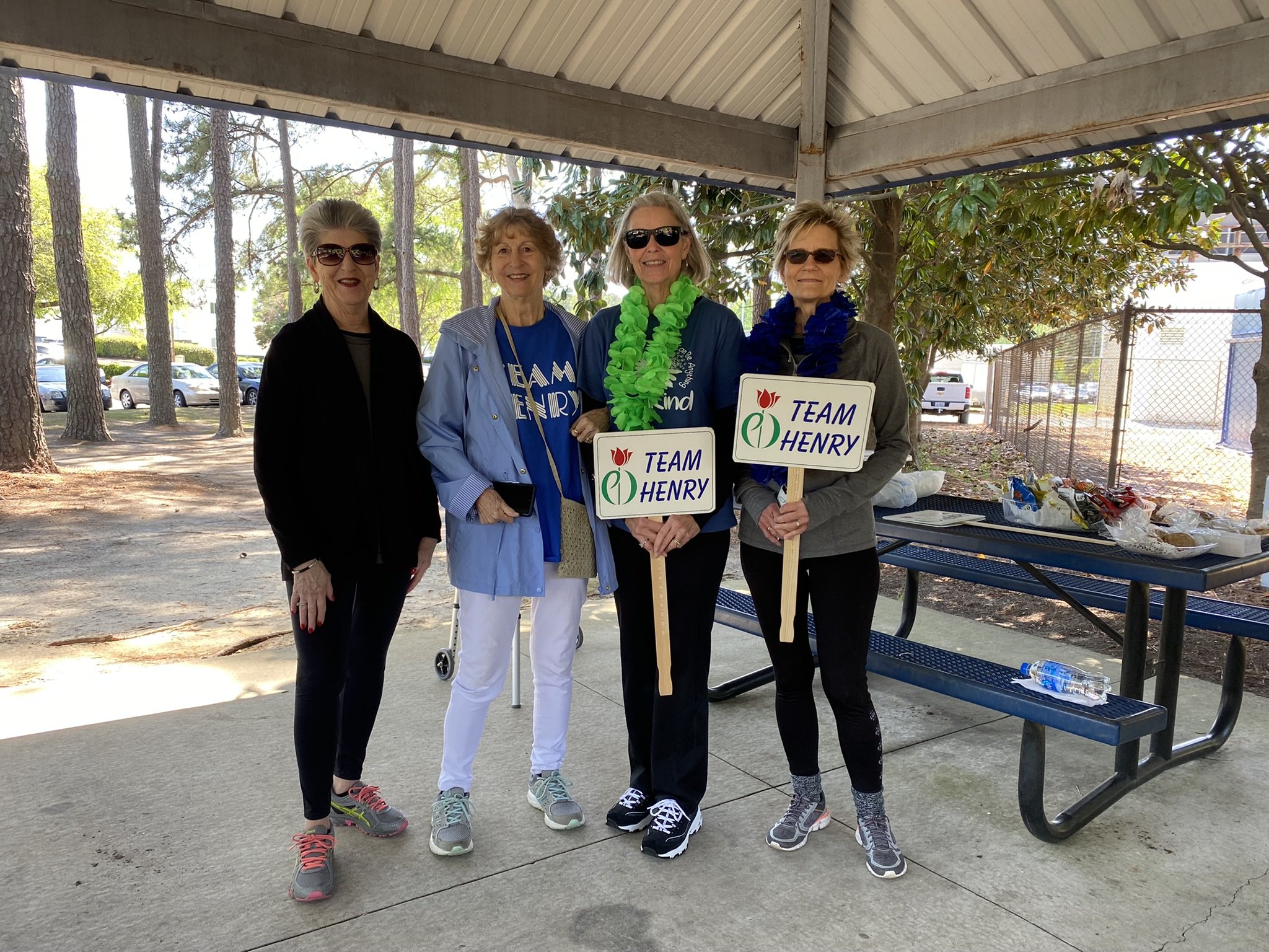 Sandra Sutton, Judy Heath, Bonnie Killingsworth, and Terry Rouse - 2022 Parkinson Awareness Walk. Photo: Kristy Bock/Neuse News