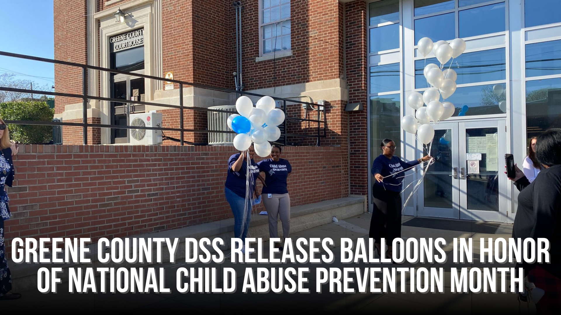 Greene County DSS releases balloons in honor of National Child Abuse Prevention Month