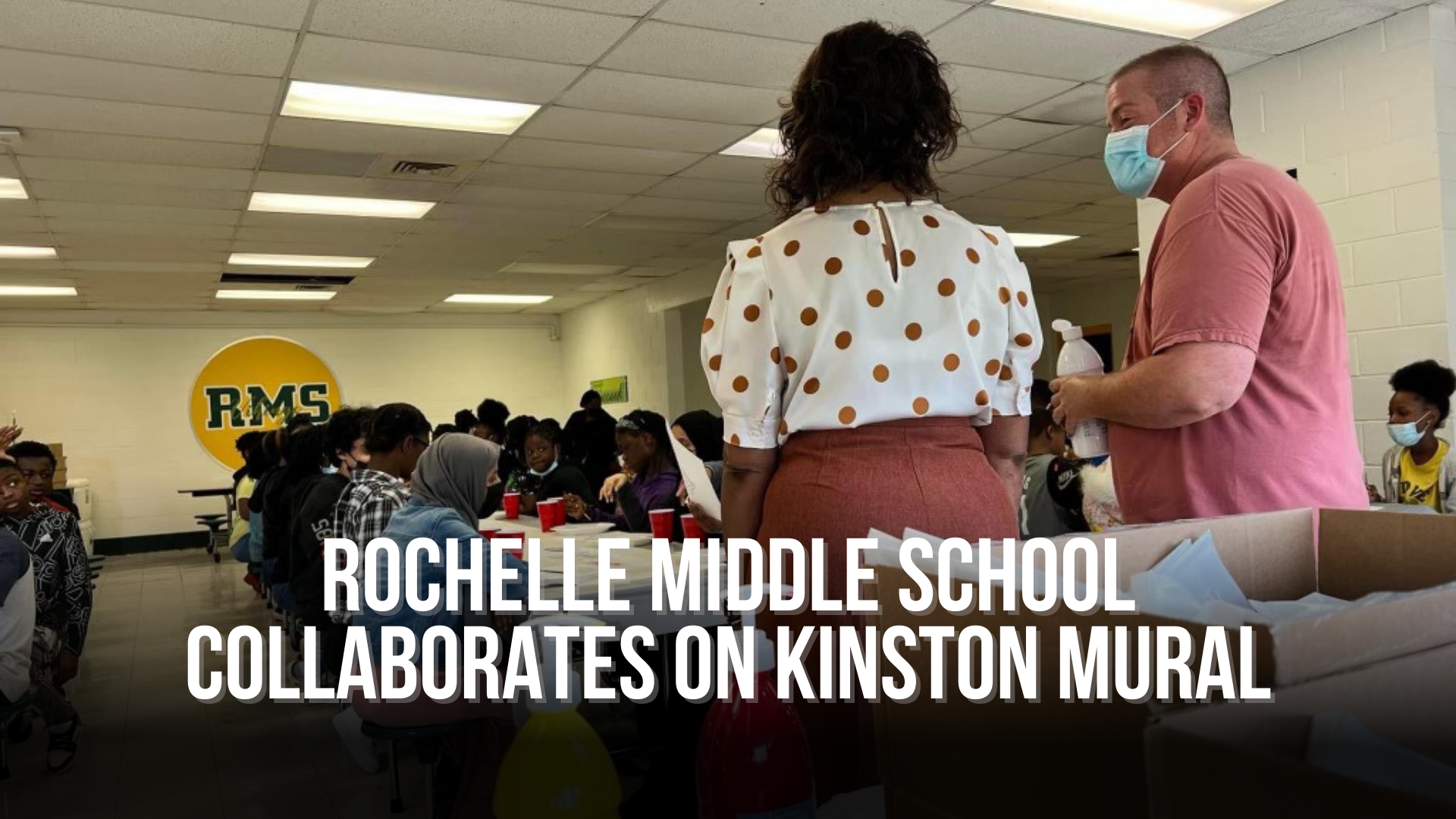 Rochelle Middle School collaborates on Kinston mural