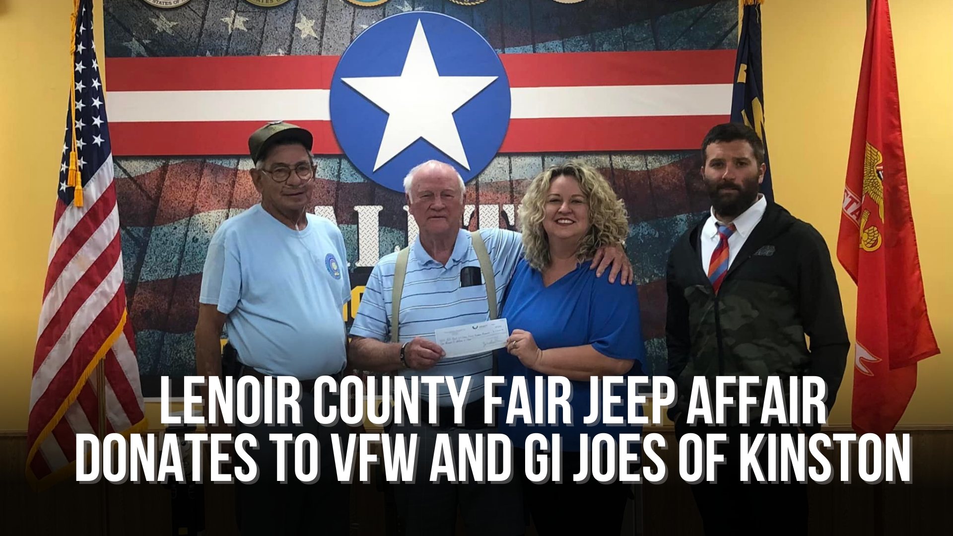 Lenoir County Fair Jeep Affair donates to VFW and GI Joes of Kinston