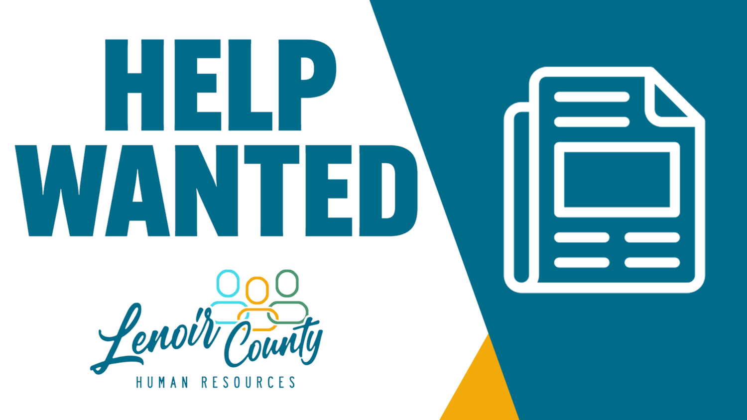 Help Wanted: Lenoir County Department of Social Services - Social Worker IV
