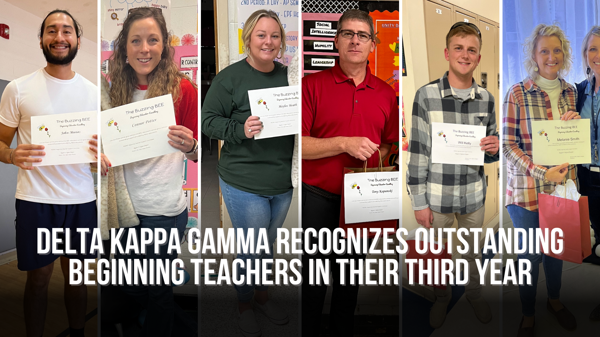Delta Kappa Gamma recognizes outstanding beginning teachers in their third year