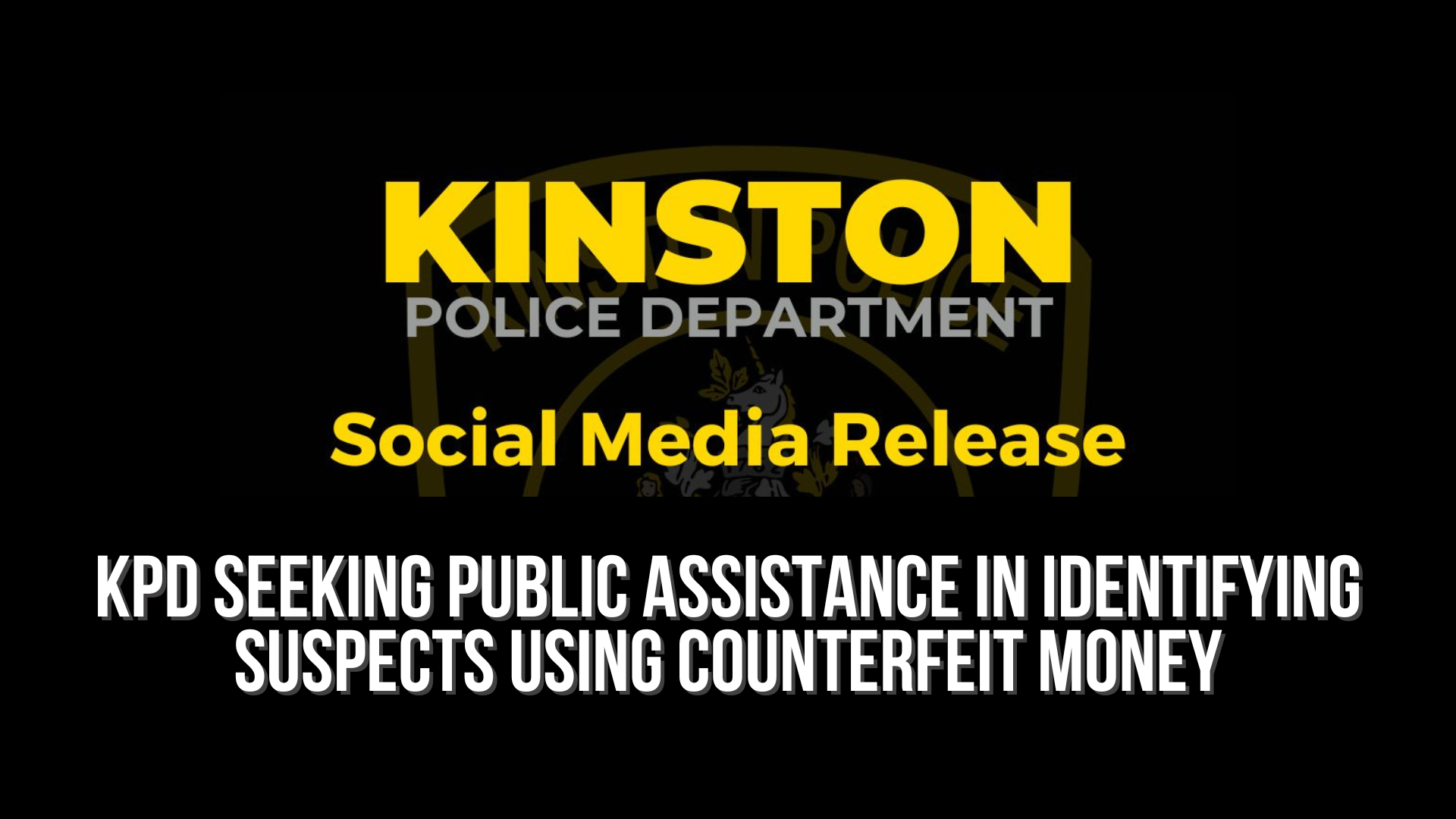 KPD seeking public assistance in identifying suspects using counterfeit ...