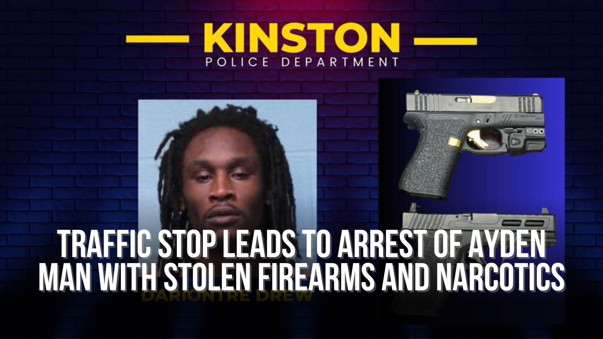 Traffic stop leads to arrest of Ayden man with stolen firearms and ...