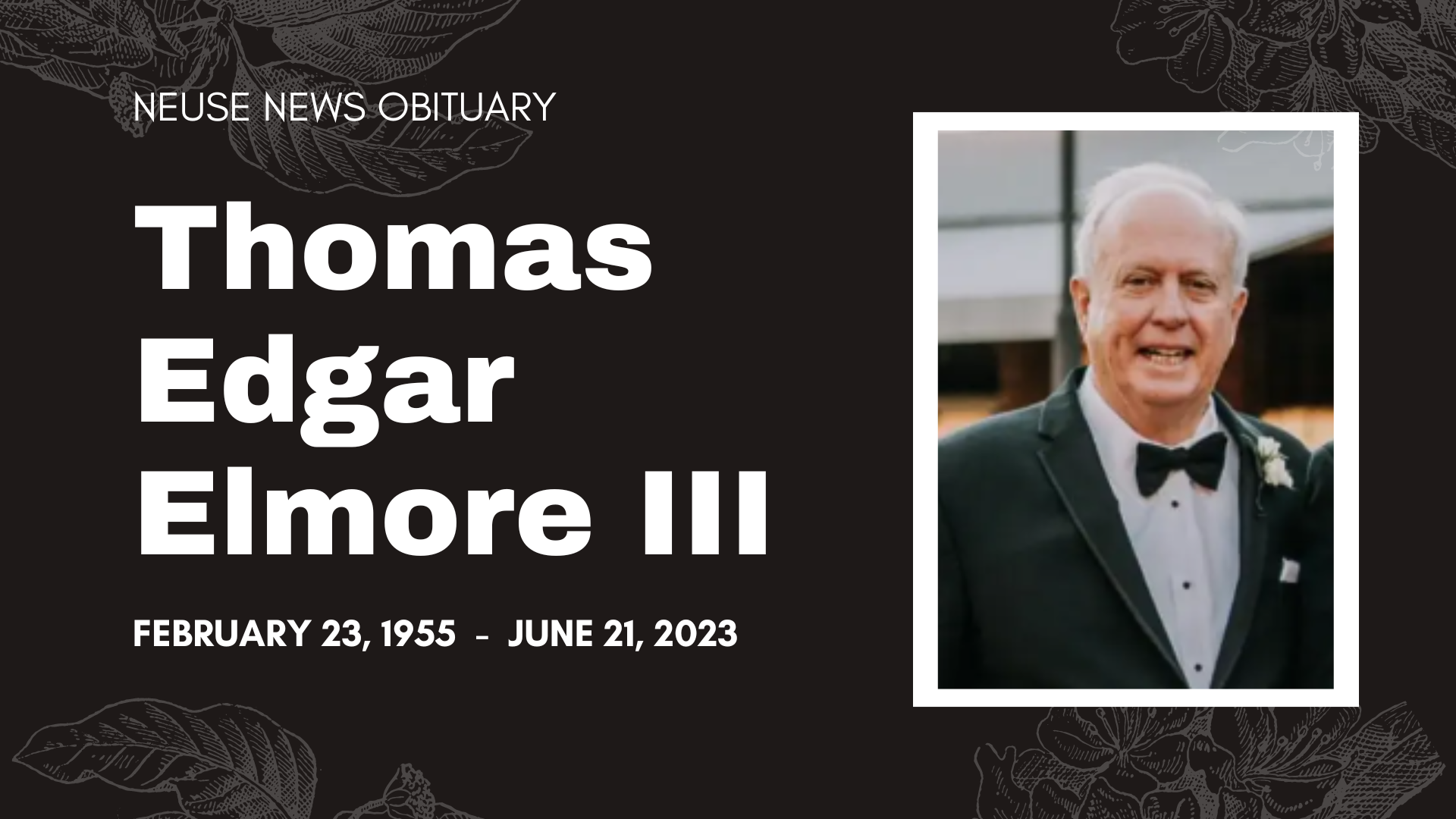 Obituary Thomas Edgar Elmore III — Neuse News