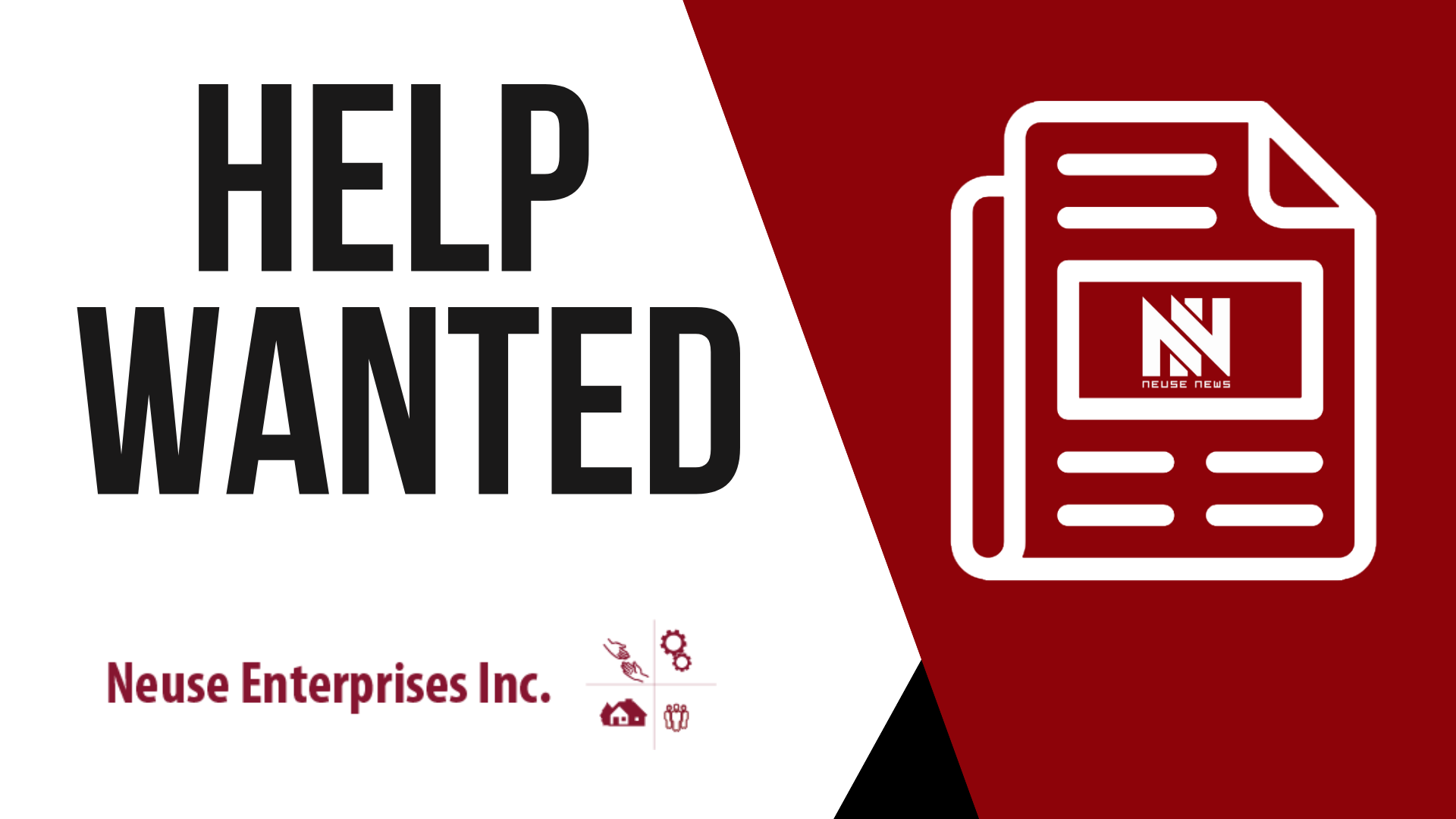 Help wanted: Neuse Enterprises, Inc - ADVP Coordinator — Neuse News