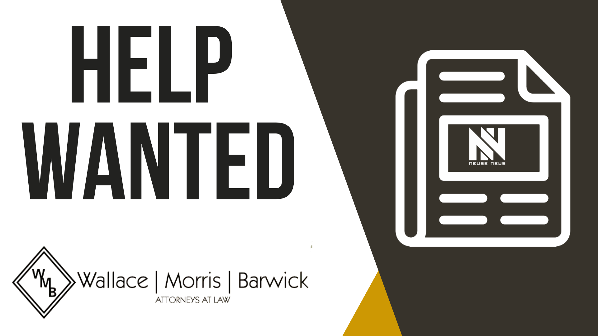 Help wanted: Bookkeeper/Office Manager — Neuse News