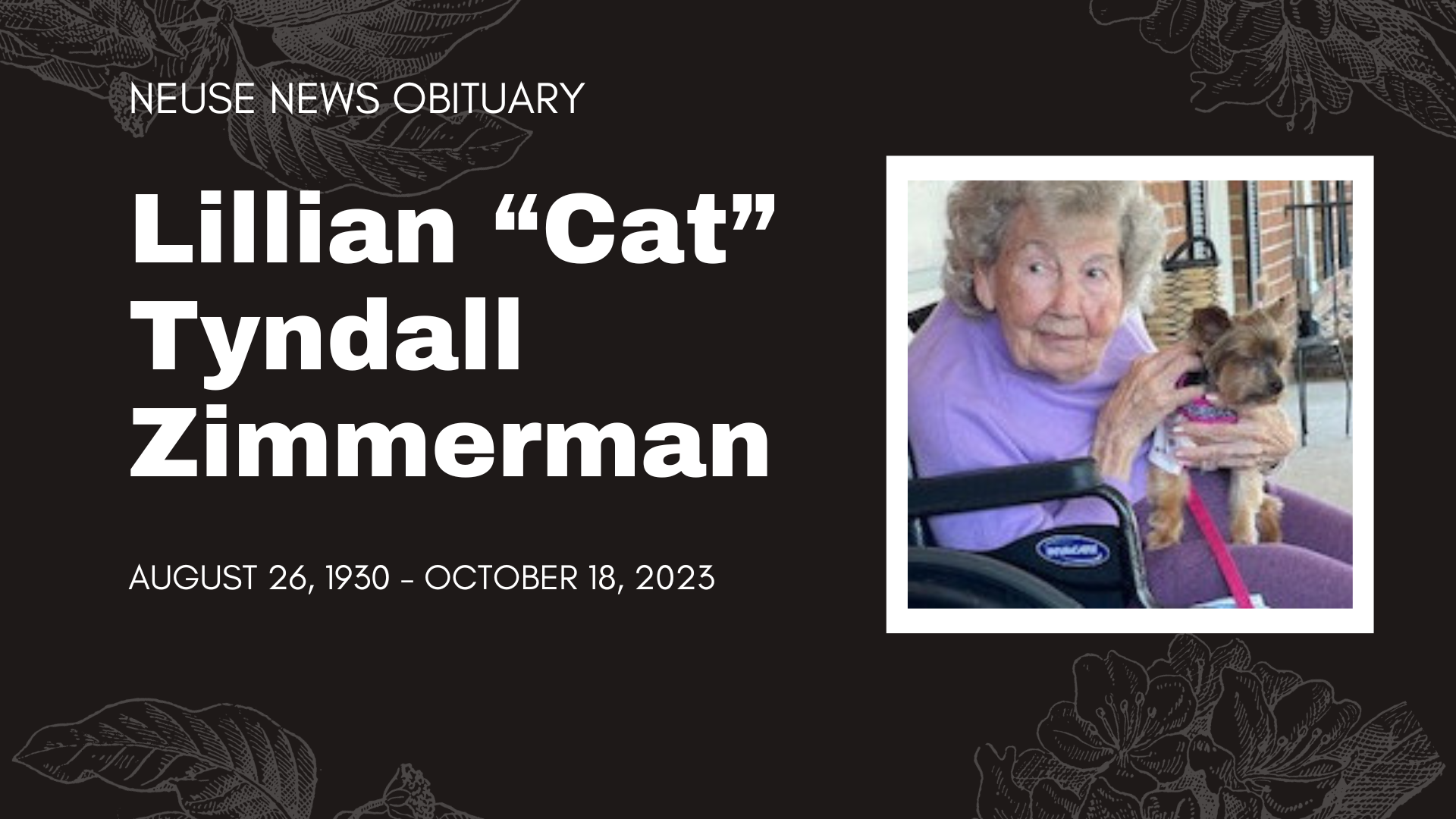 Obituary: Lillian “Cat” Tyndall Zimmerman — Neuse News