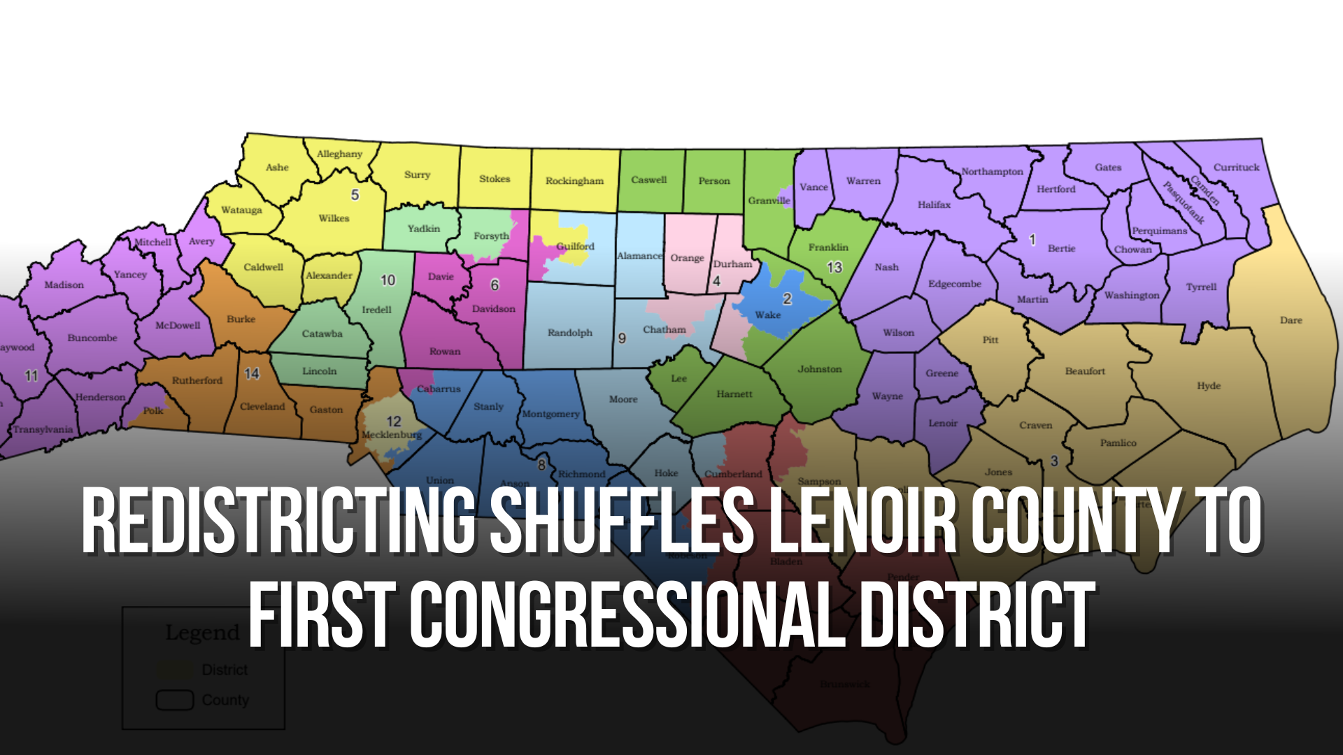 Redistricting shuffles Lenoir County to First Congressional District