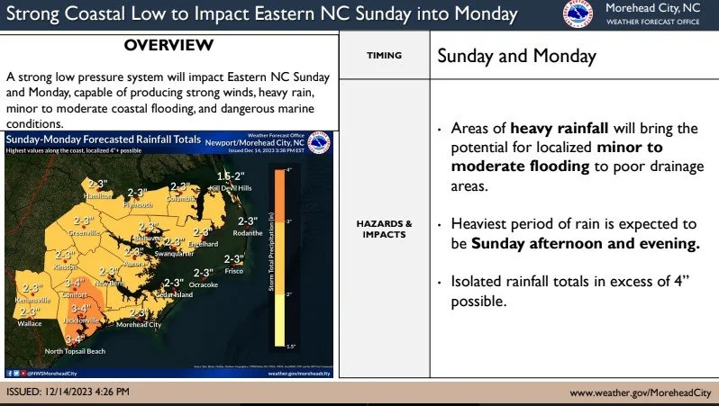 NWS: Increased likelihood for several impacts from a strong low