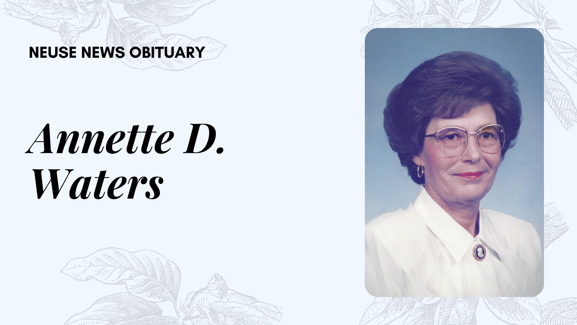 Obituary: Annette D. Waters