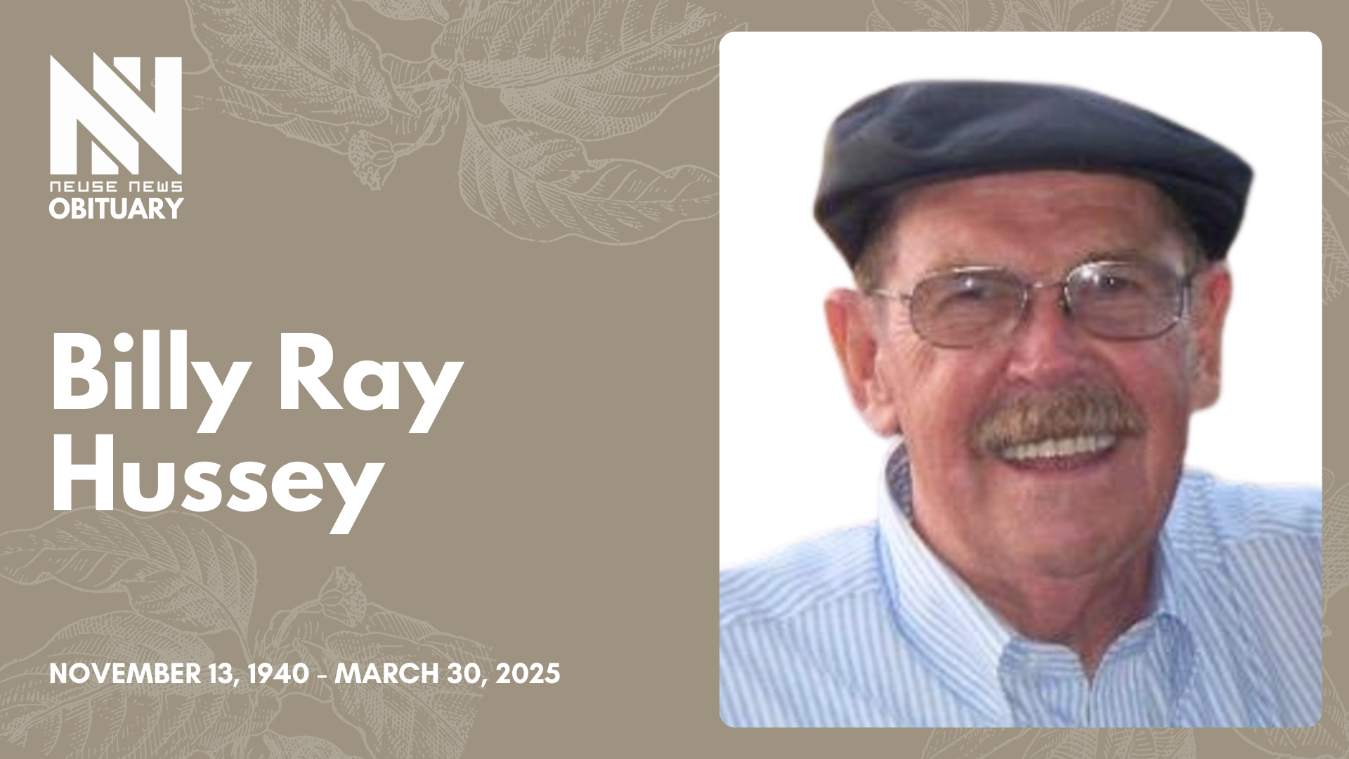 Obituary: Billy Ray Hussey — Neuse News