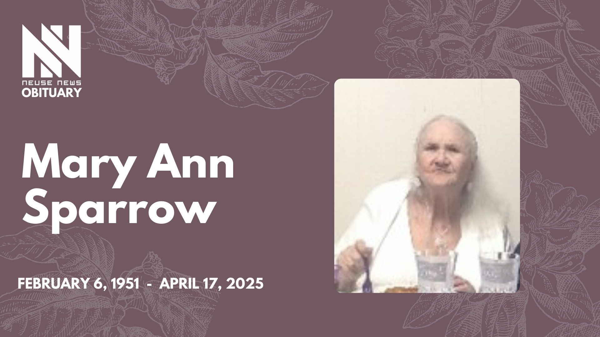 Obituary: Mary Ann Sparrow