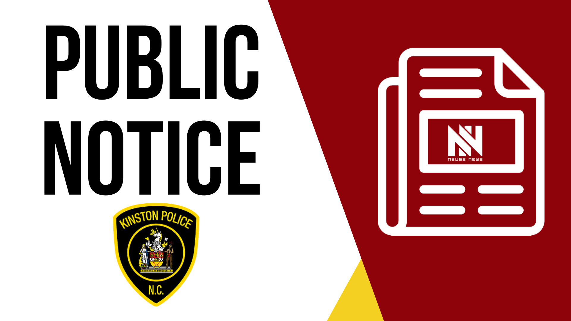 Public Notice: Notice of Public Hearing of the Kinston City Council