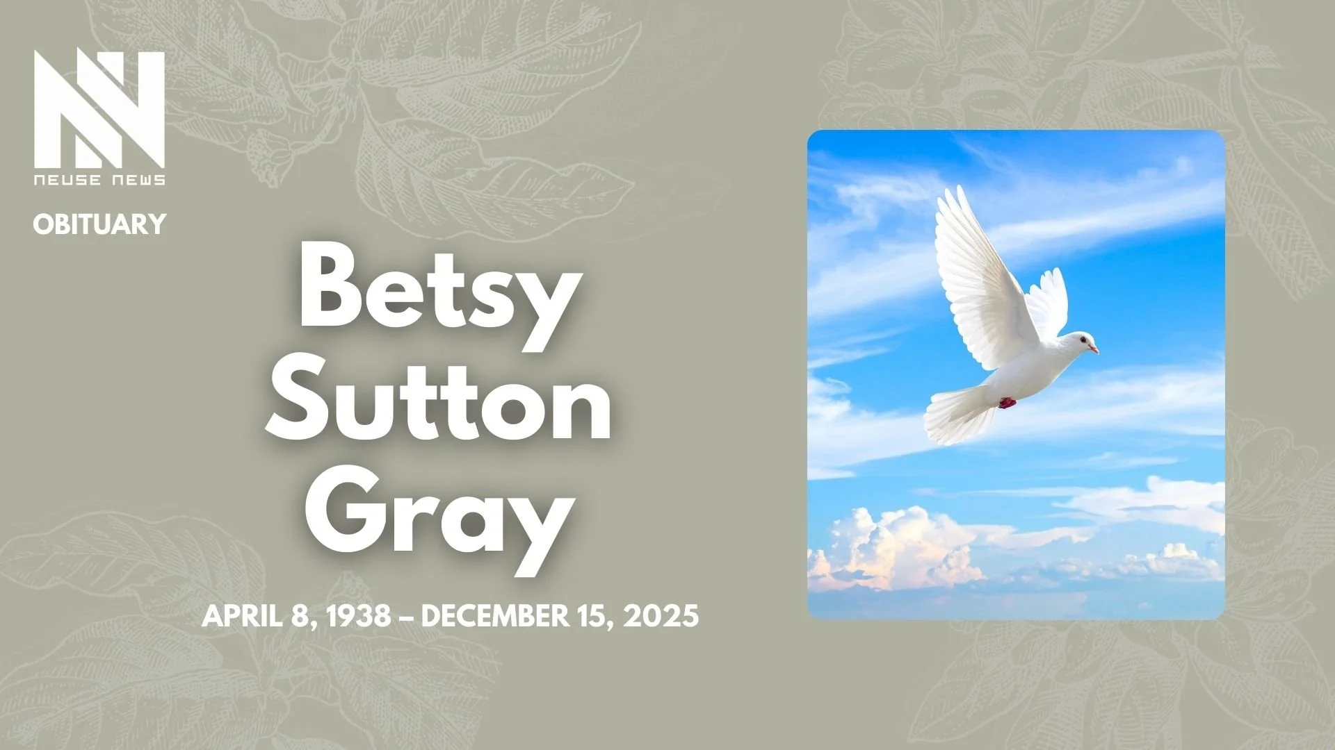 Obituary: Betsy Sutton Gray 