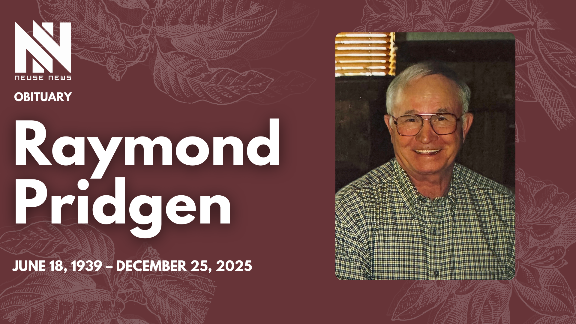 Obituary: Raymond Pridgen — Neuse News