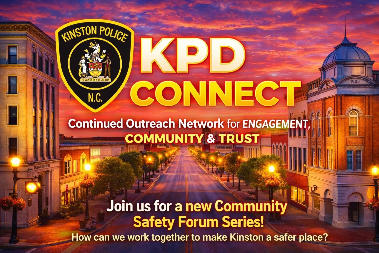 KPD CONNECT launches community safety forum series in Kinston