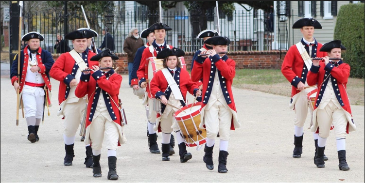 Tryon Palace Fife and Drum Corps at the Library