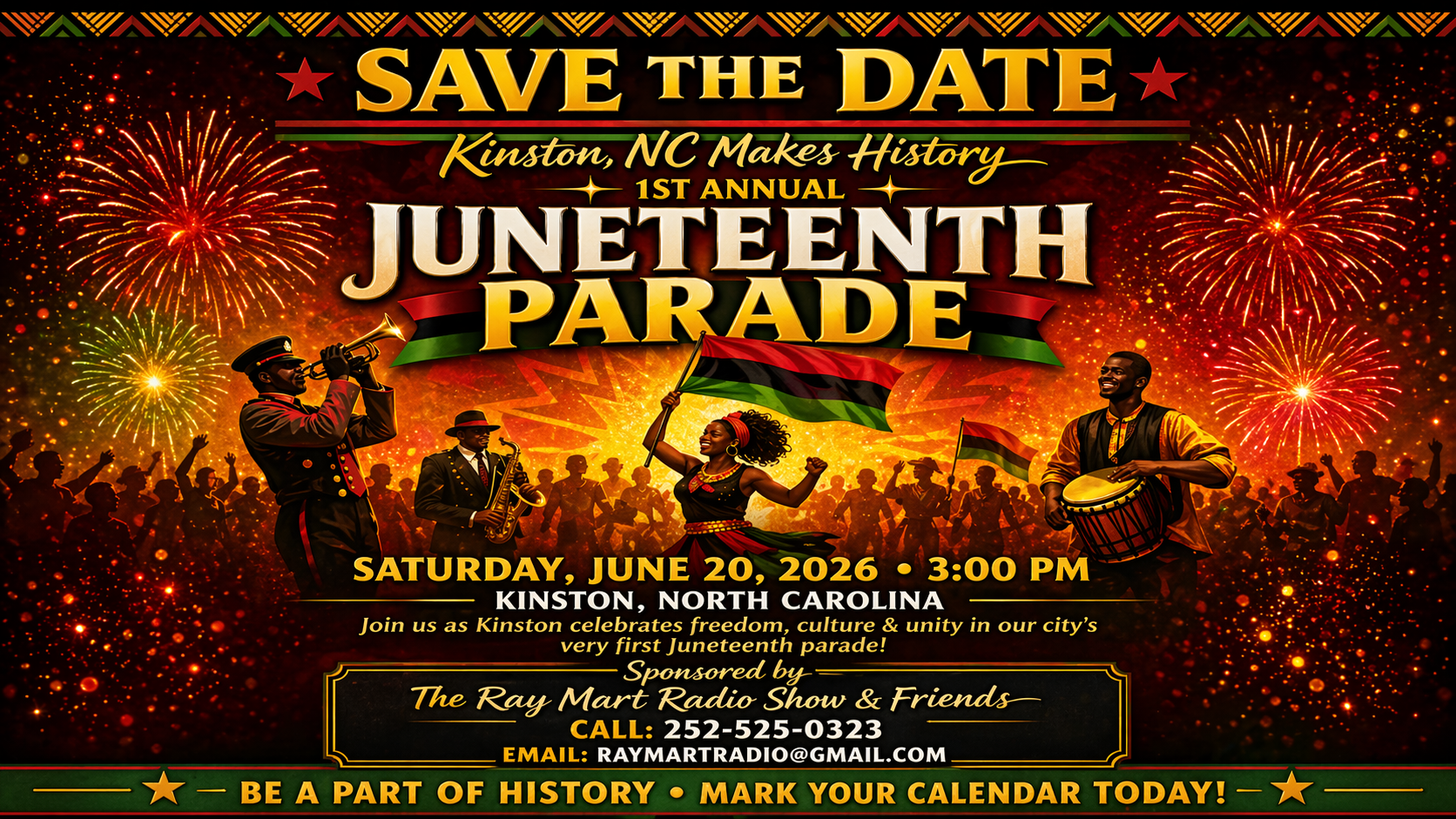 The Ray Mart Radio Show &amp; Friends to host Juneteenth parade in Downtown Kinston