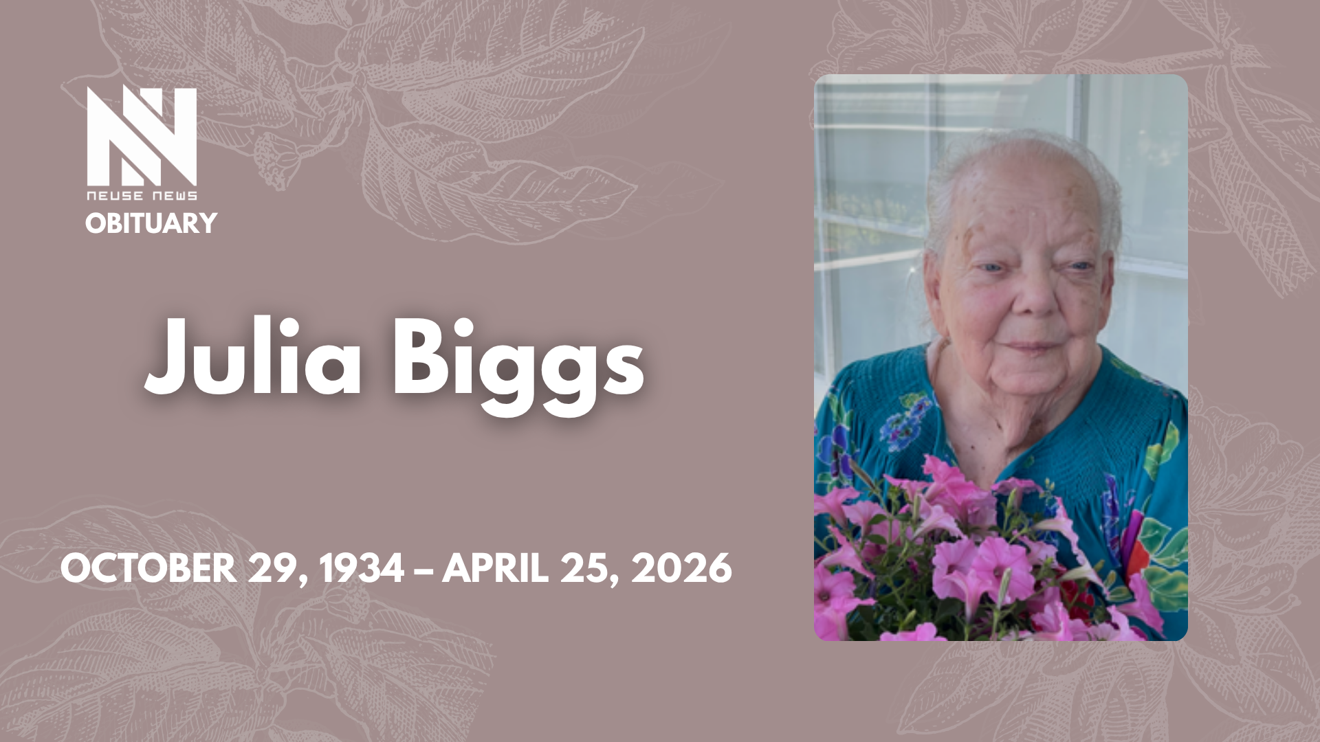Obituary: Julia Biggs