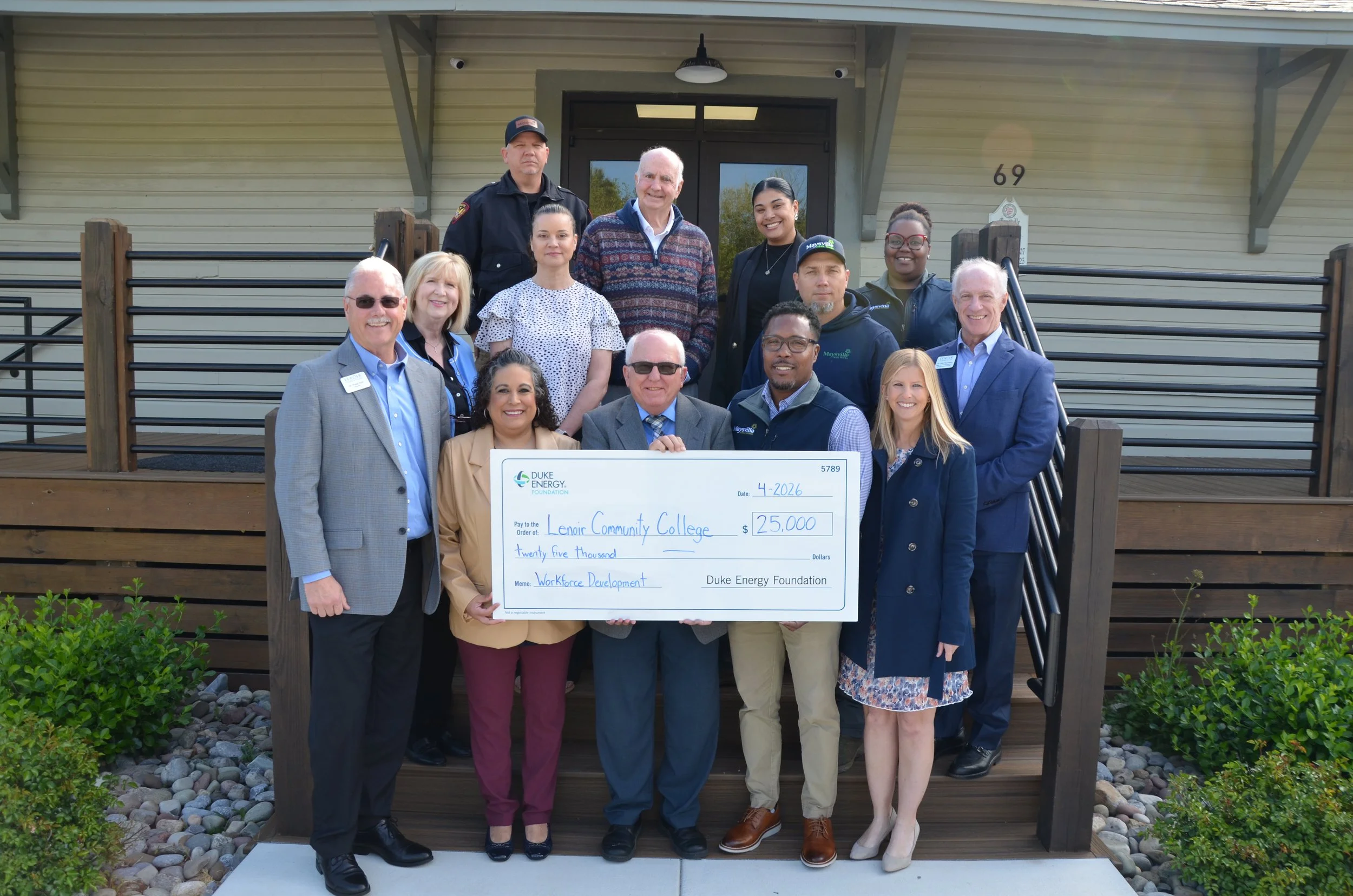 Lenoir Community College Receives $25,000 Duke Energy Grant to Launch Electrical Training in Maysville