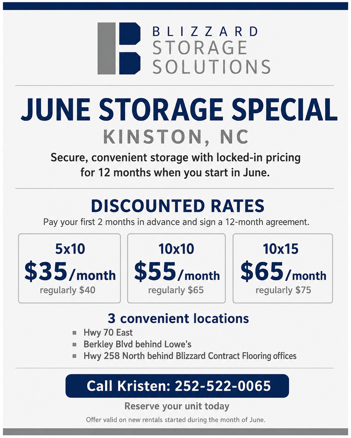 Sponsored: June storage specials with Blizzard Storage Solutions