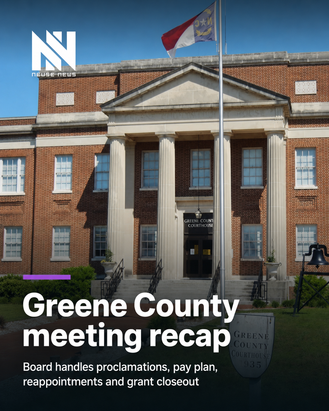 Greene County commissioners handle tax appeal, proclamations, pay plan and grant closeout