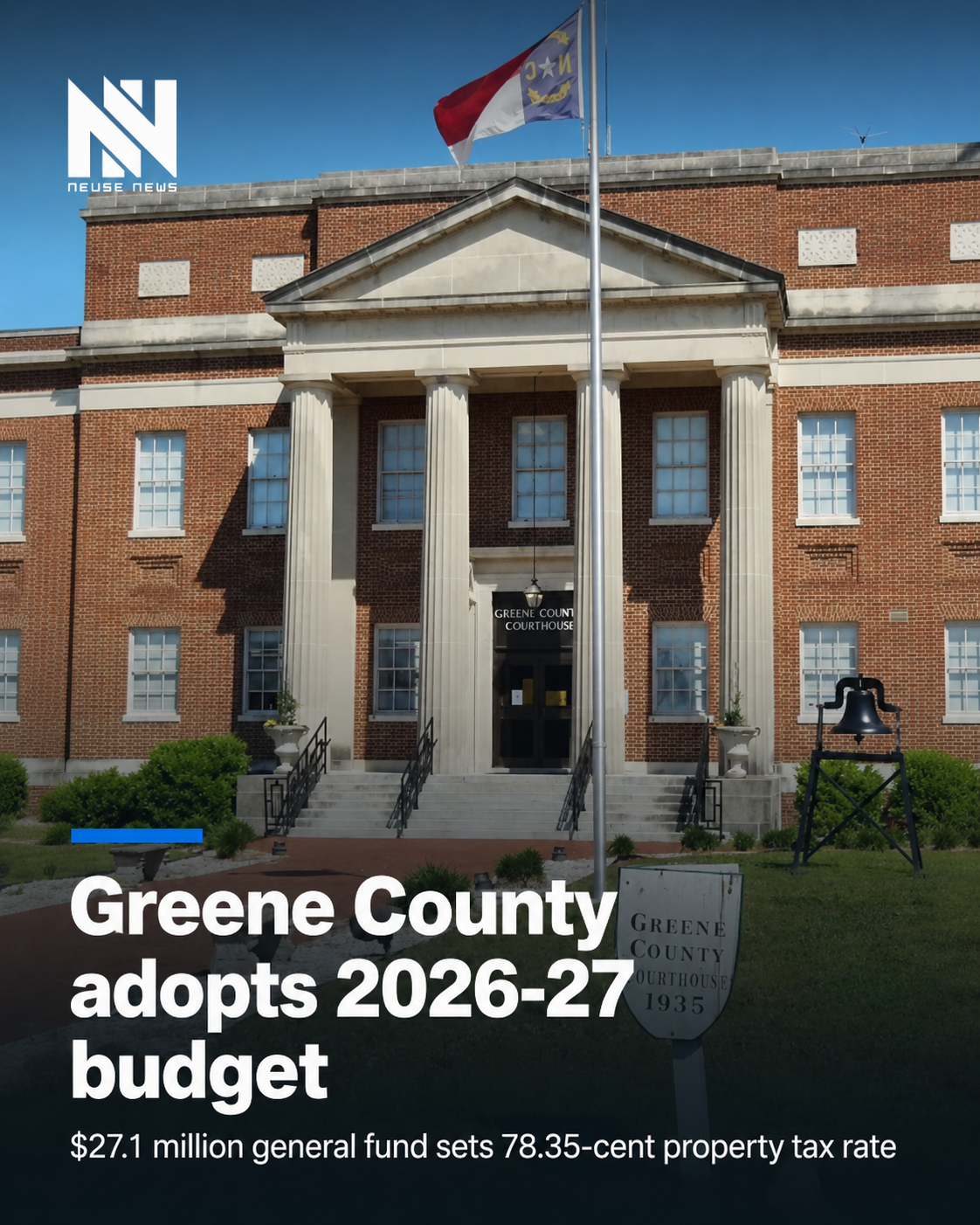 Greene County adopts 2026-27 budget with lower property tax rate