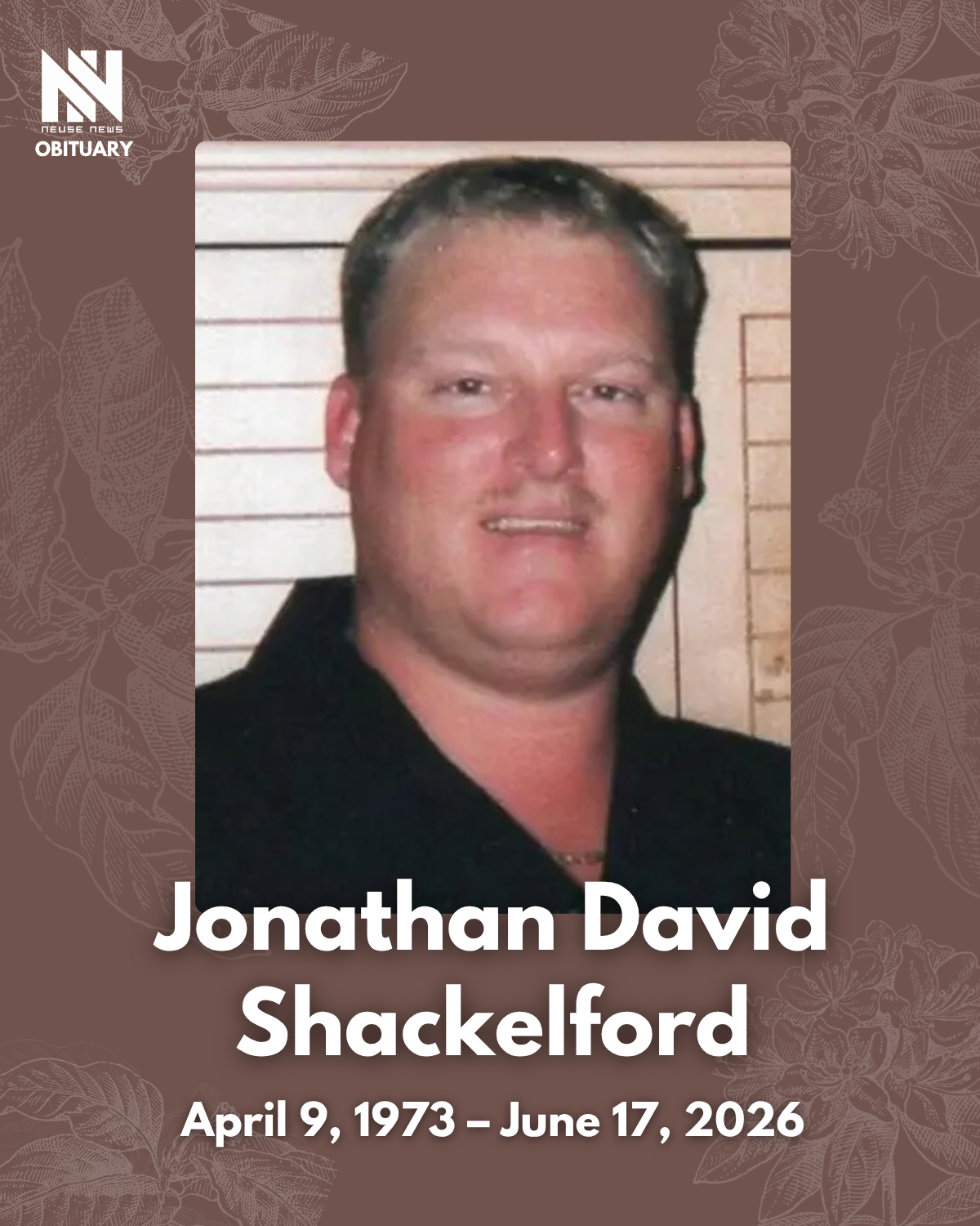 Obituary: Jonathan David Shackelford