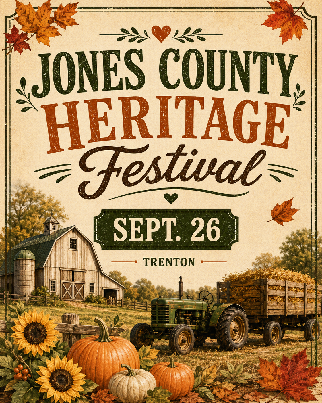 Jones County Heritage Festival to return Sept. 26 with new kids zone, movie night