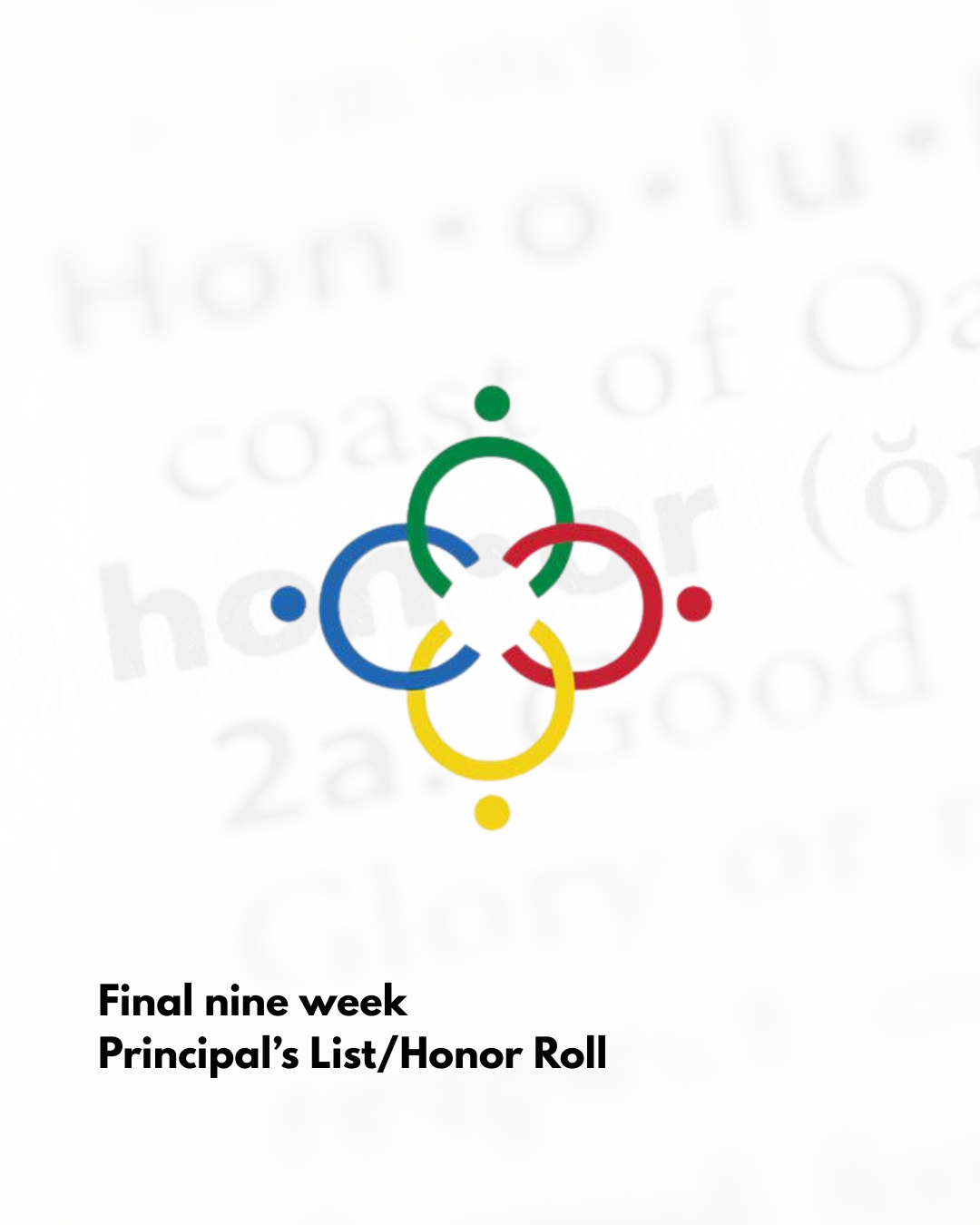 LCPS: Final nine week Principal’s List/Honor Roll