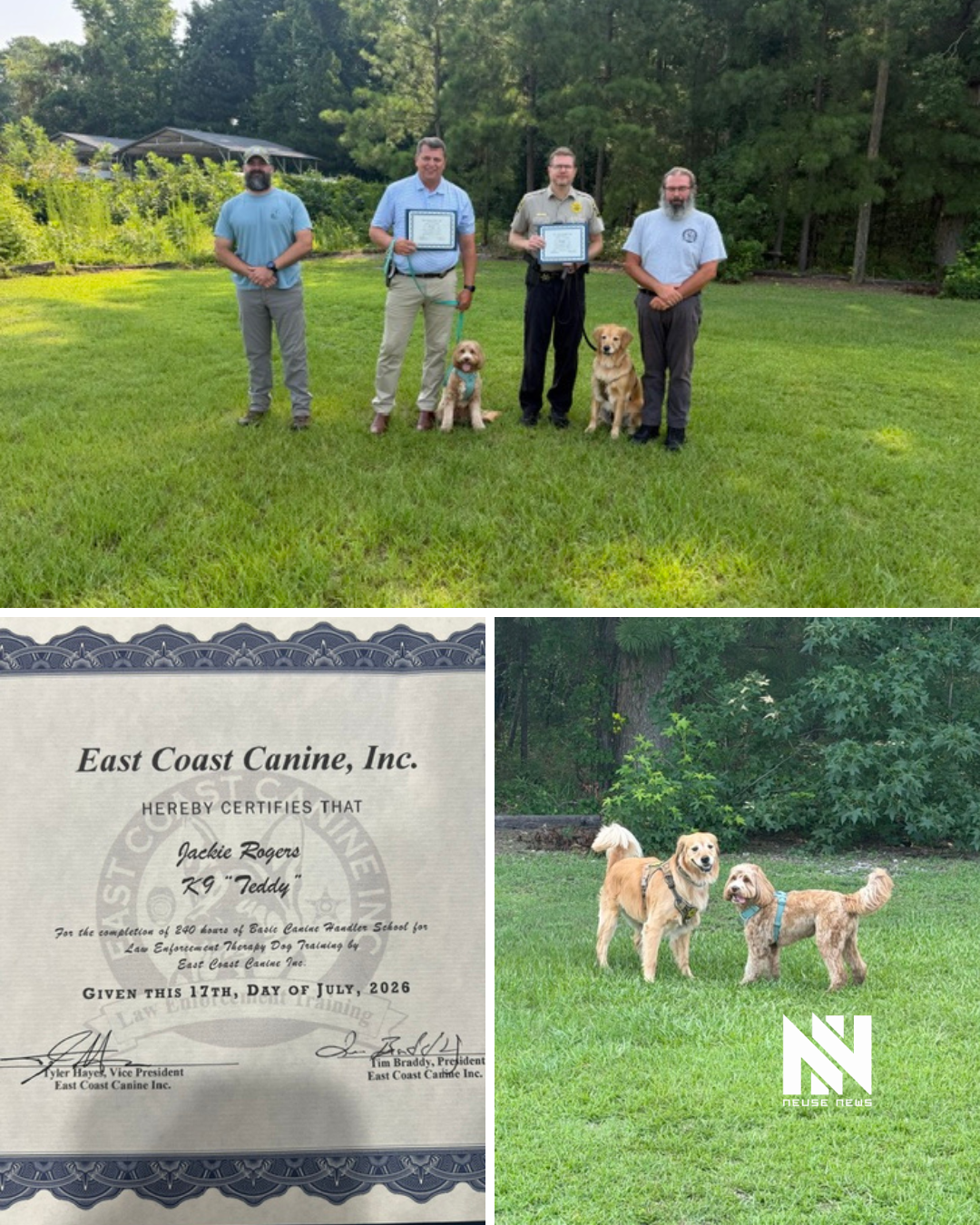Sheriff Rogers and K-9 Teddy Complete 240-Hour Law Enforcement Therapy Dog Training