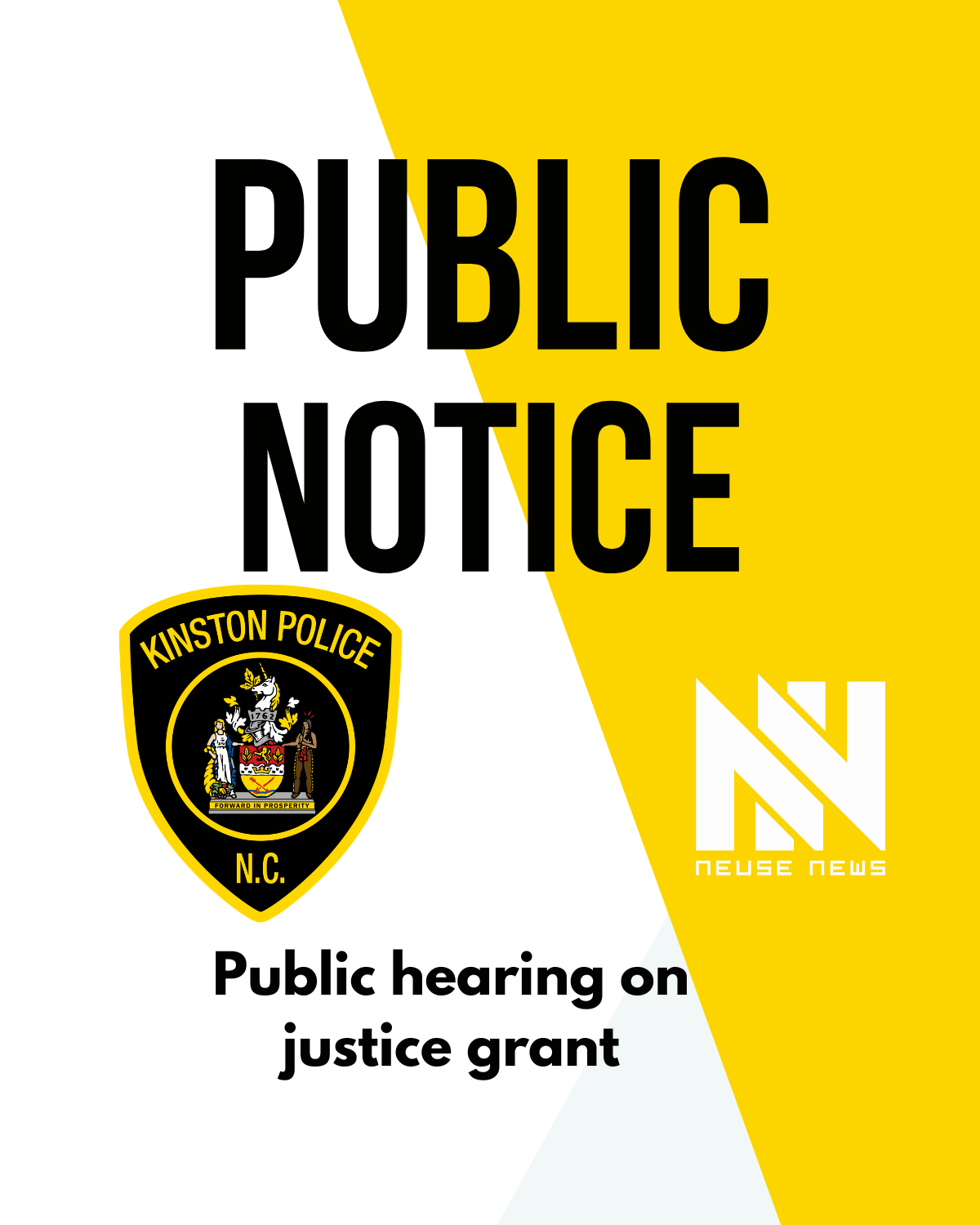 Public Notice: Public Hearing on justice grant