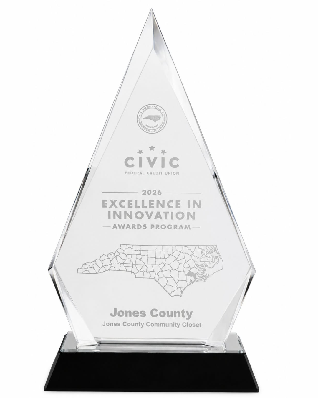 Jones County Community Closet receives statewide innovation award