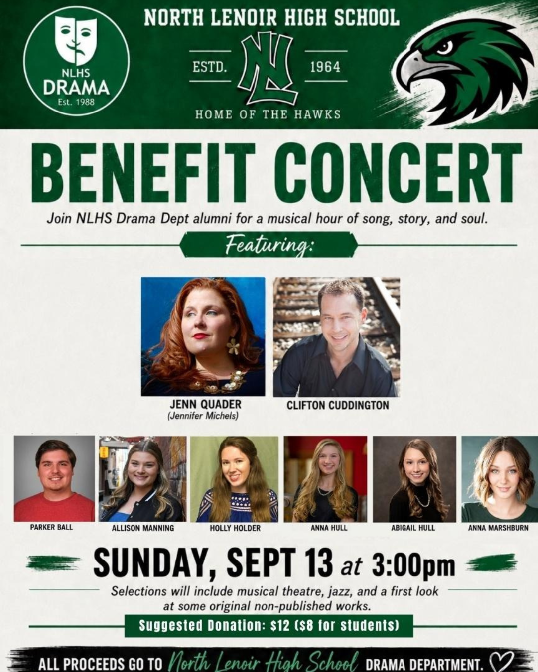 North Lenoir Drama alumni return home for September 13 benefit concert