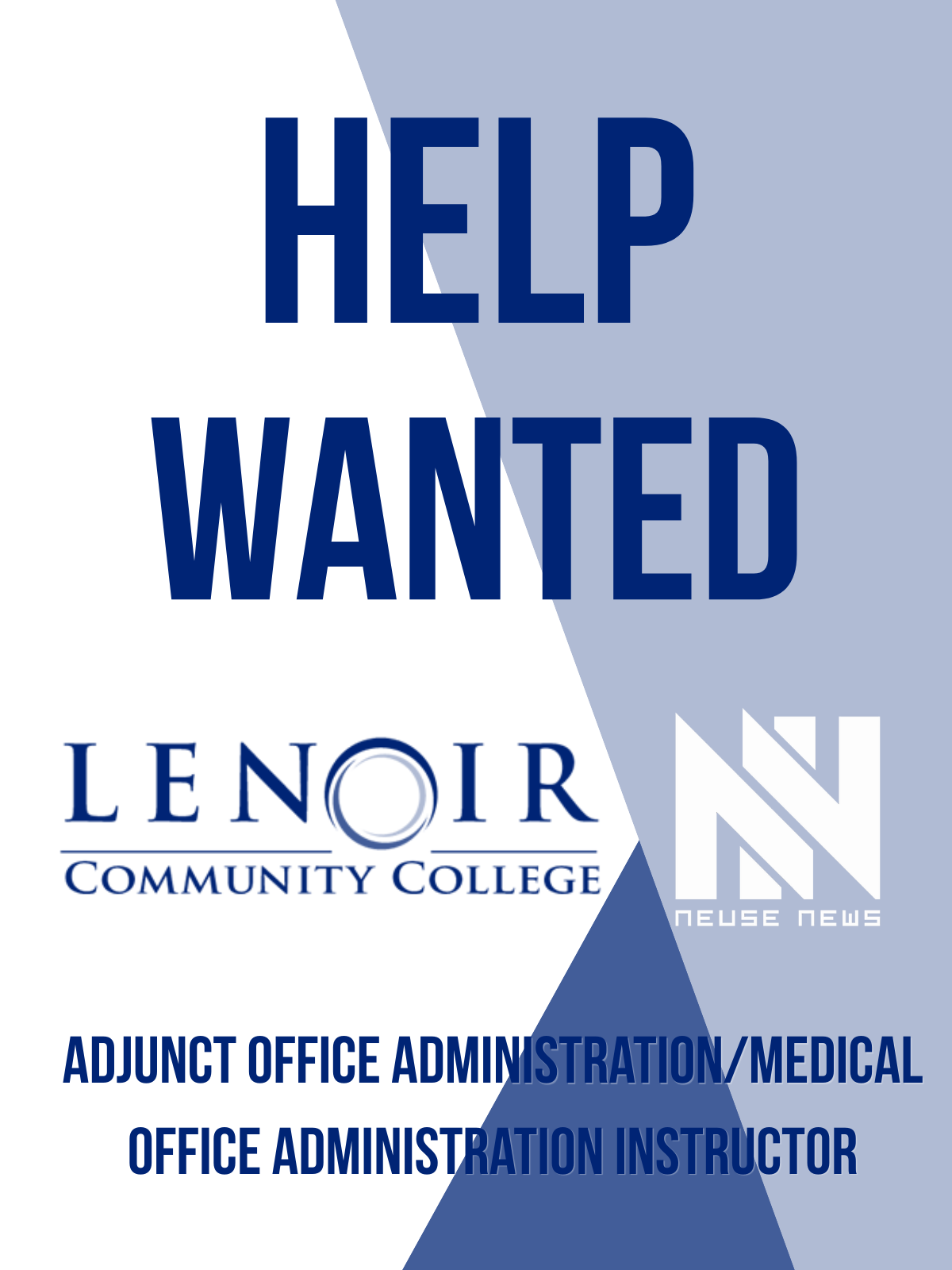 Help Wanted: Adjunct Office Administration/Medical Office Administration Instructor
