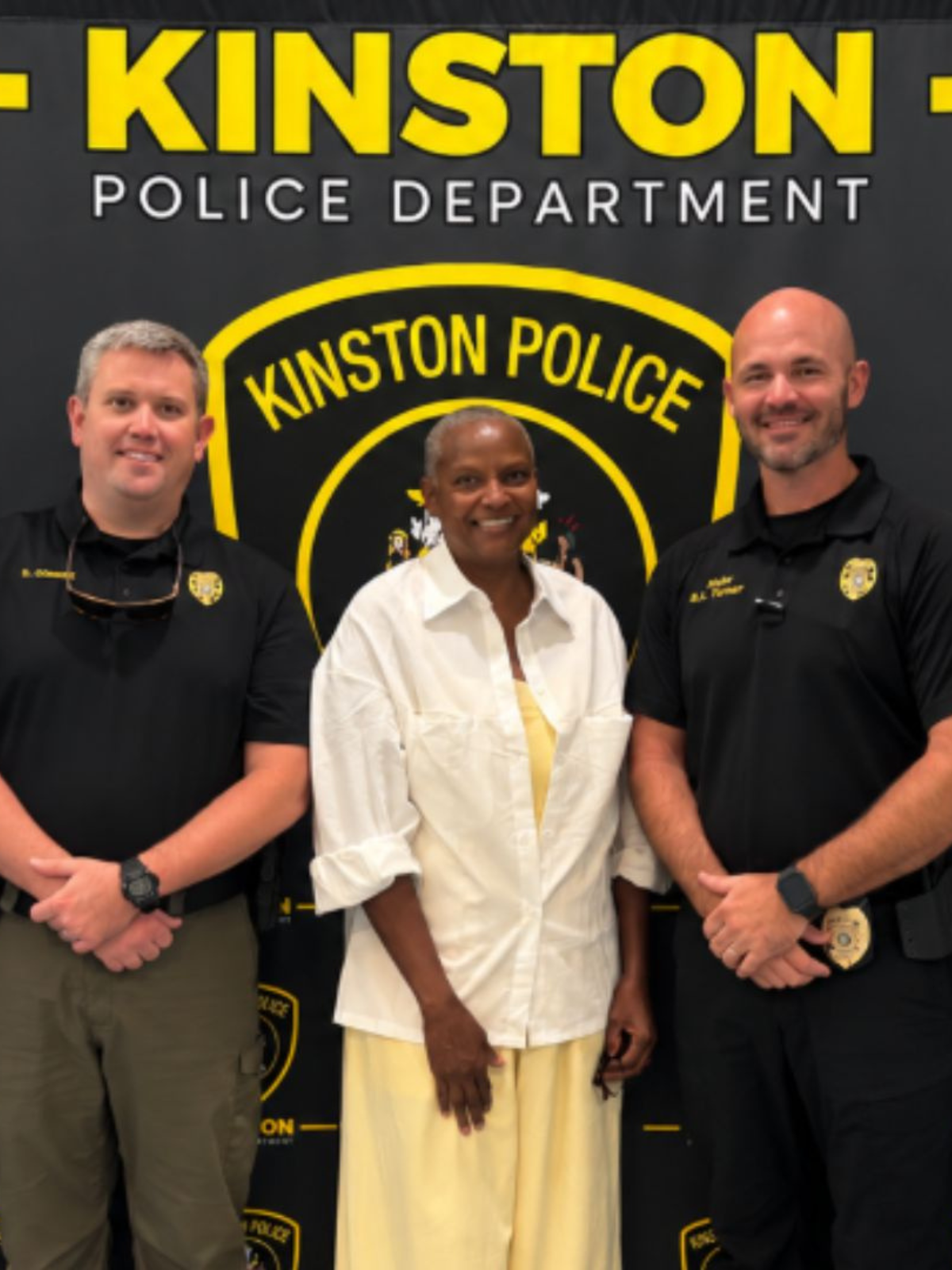 Kinston Police Department Welcomes Former Officer Helen Sutton-Savage Back Home