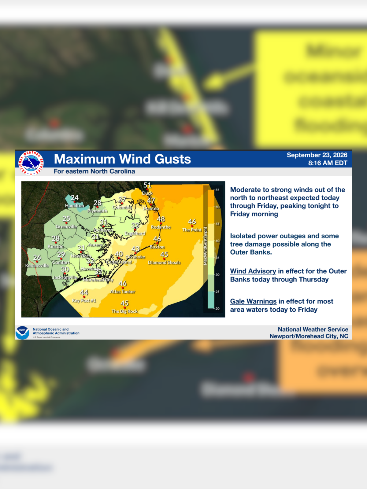 NWS: Coastal low to bring strong winds, hazardous marine conditions through end of week