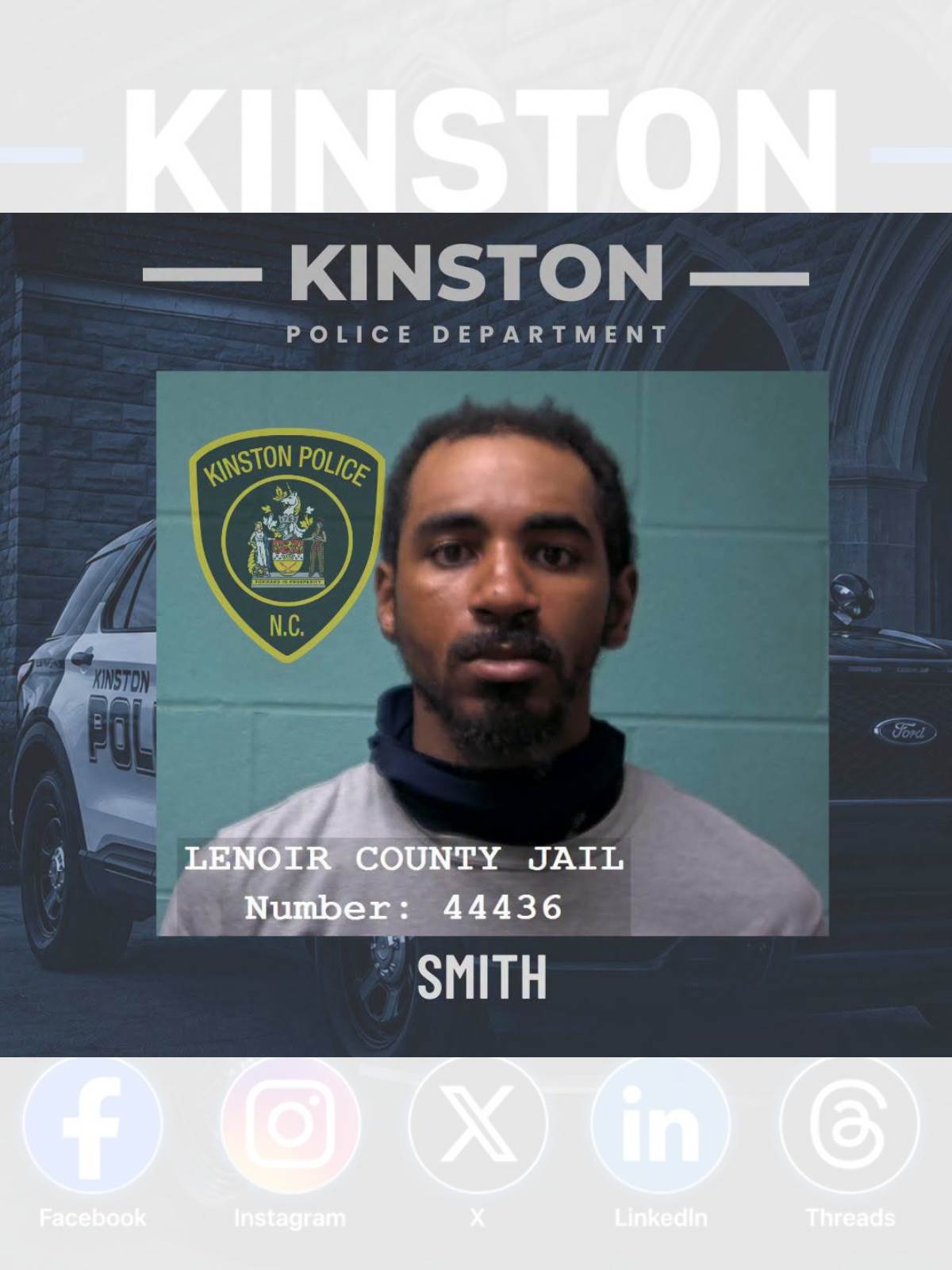 Kinston Police Department Arrests Virginia Fugitive Following Vehicle Pursuit