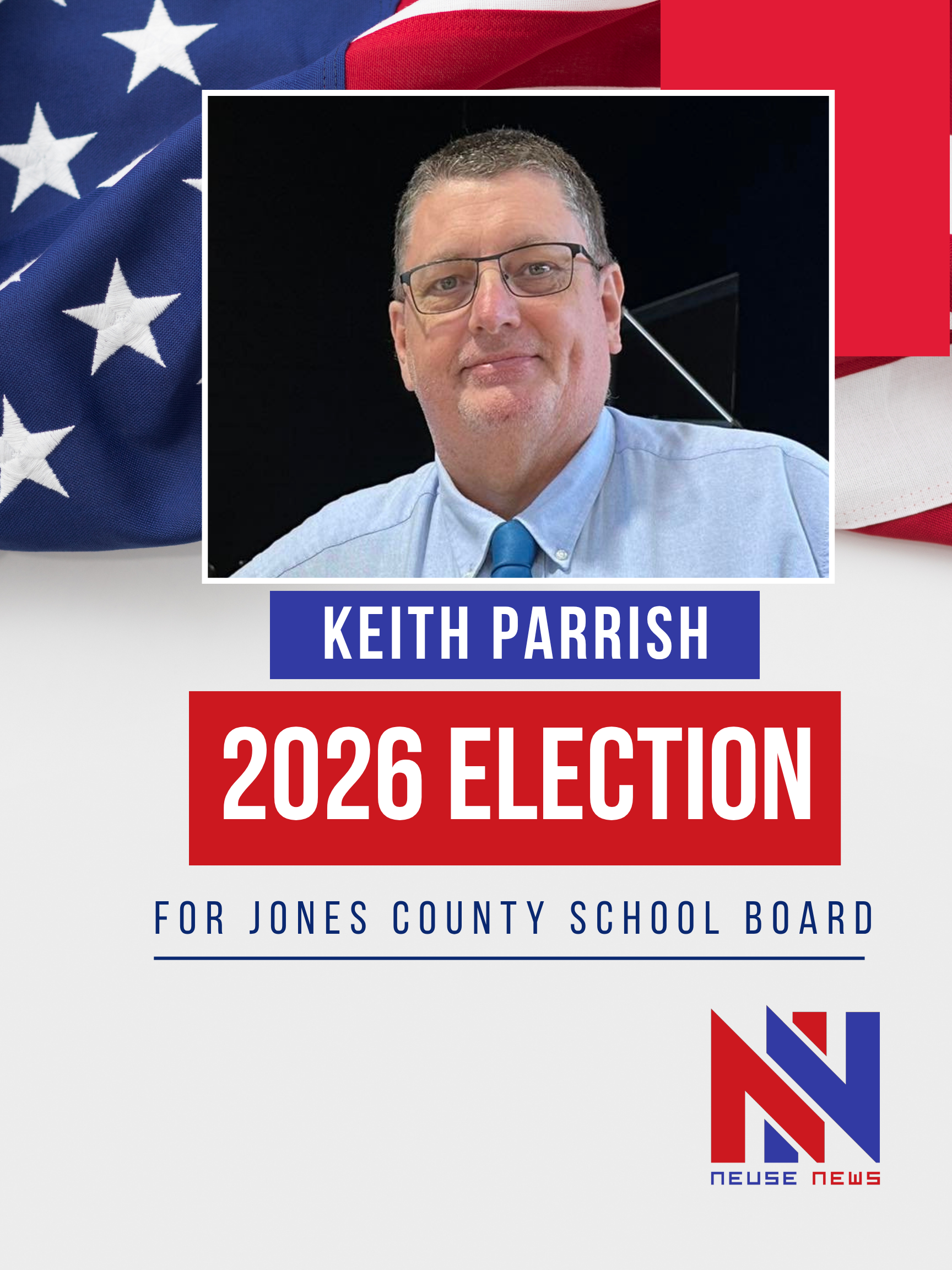 Keith Parrish cites classroom experience in Jones County school board bid