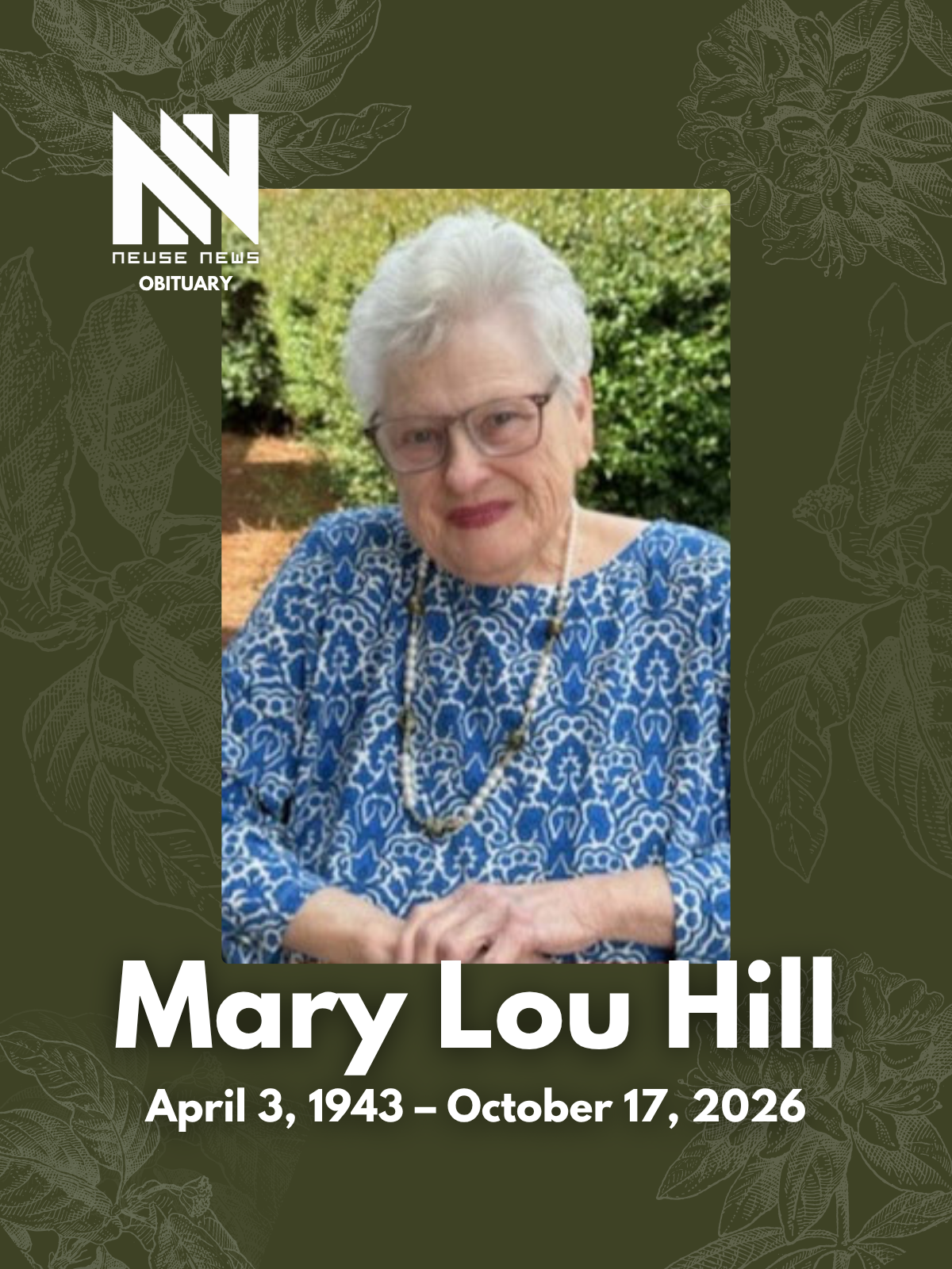 Obituary: Mary Lou Hill